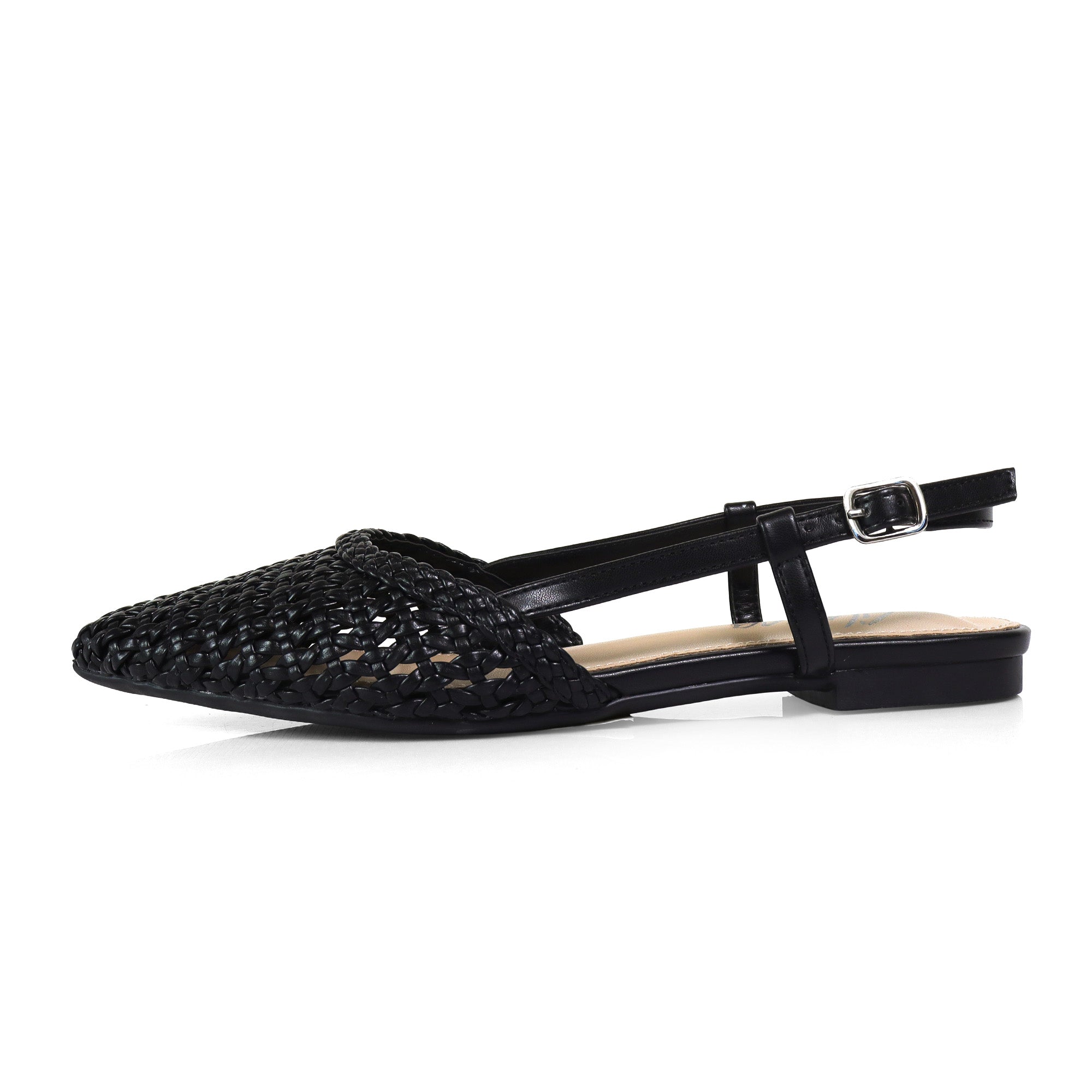 JAVA-1 BRIADED FLAT SLING BACK BLACK