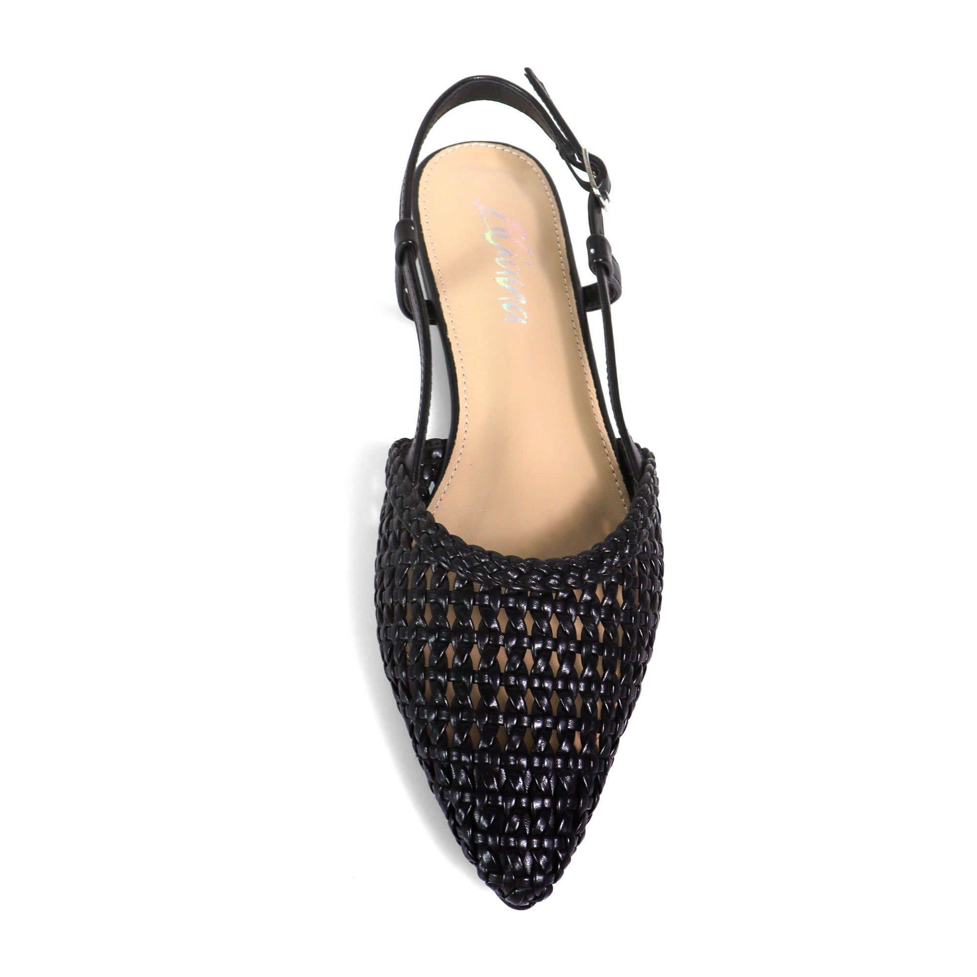JAVA-1 BRIADED FLAT SLING BACK BLACK