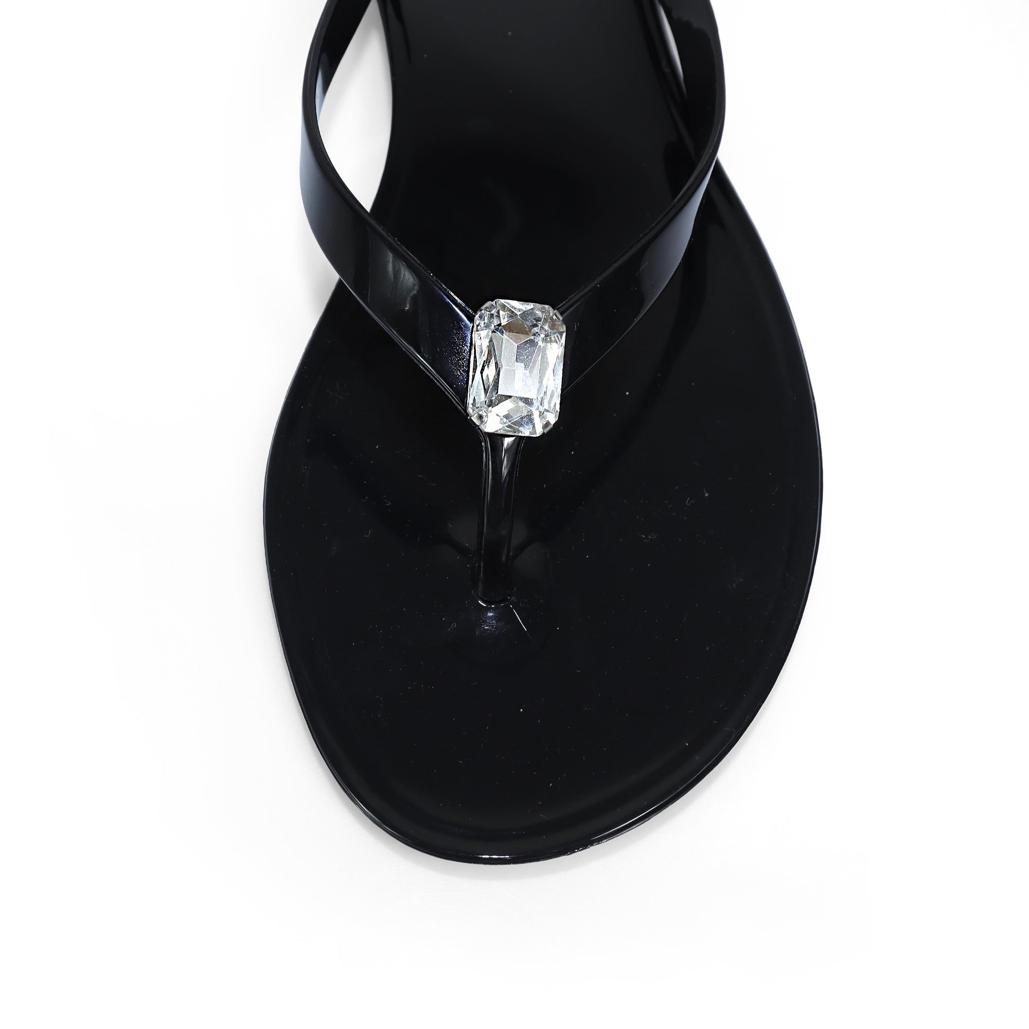 JELLI-113 THONG JELLY WITH RHINESTONE BLACK