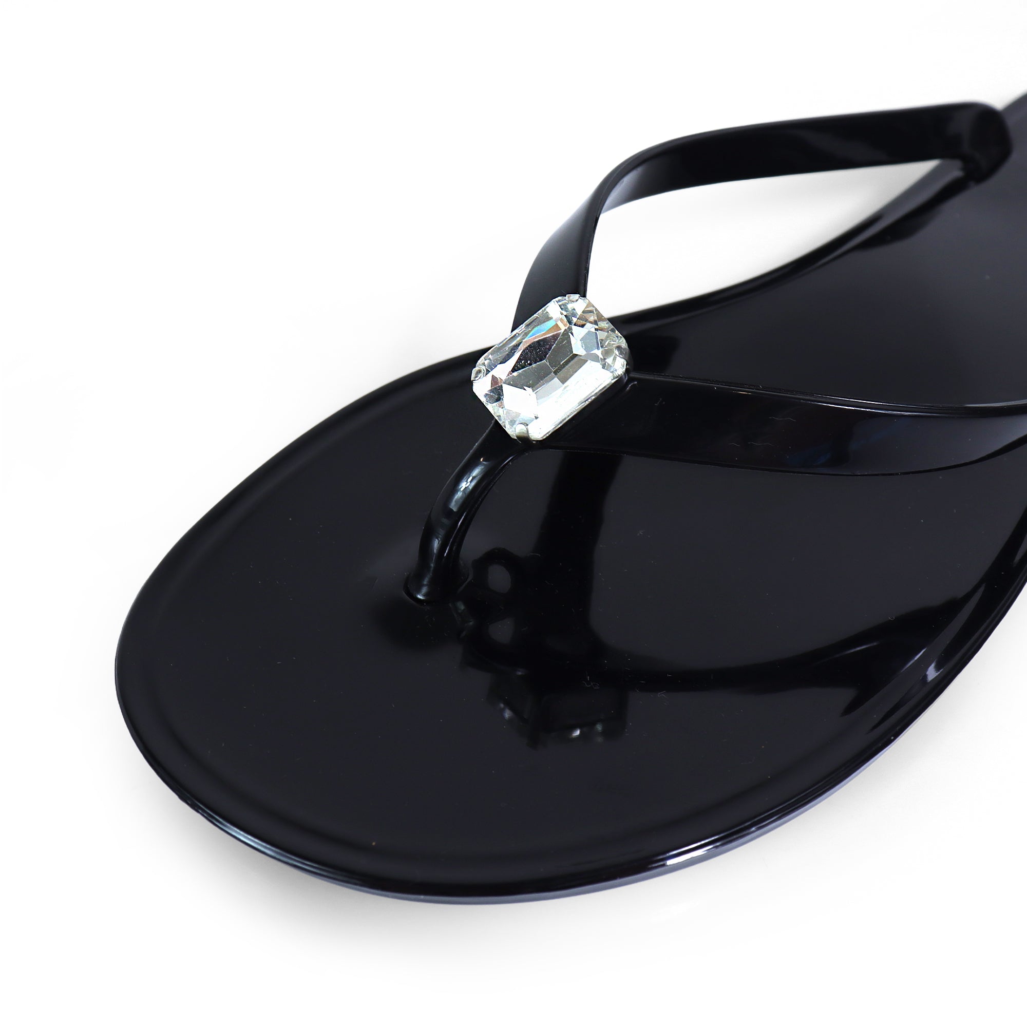 JELLI-113 THONG JELLY WITH RHINESTONE BLACK