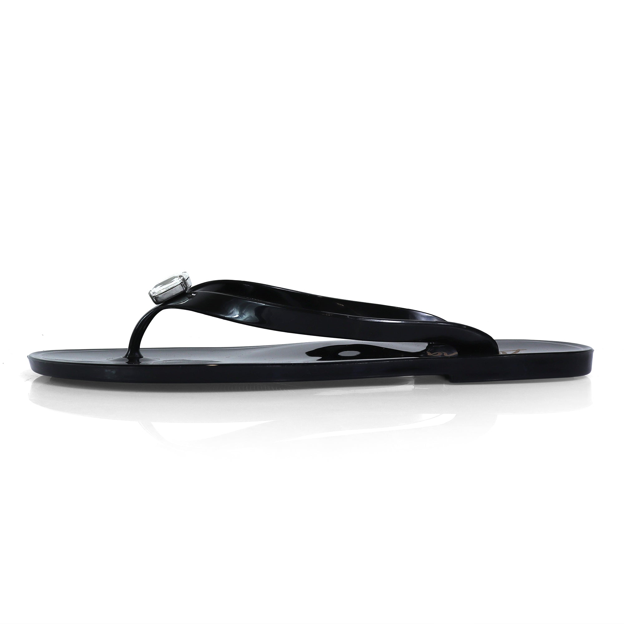 JELLI-113 THONG JELLY WITH RHINESTONE BLACK