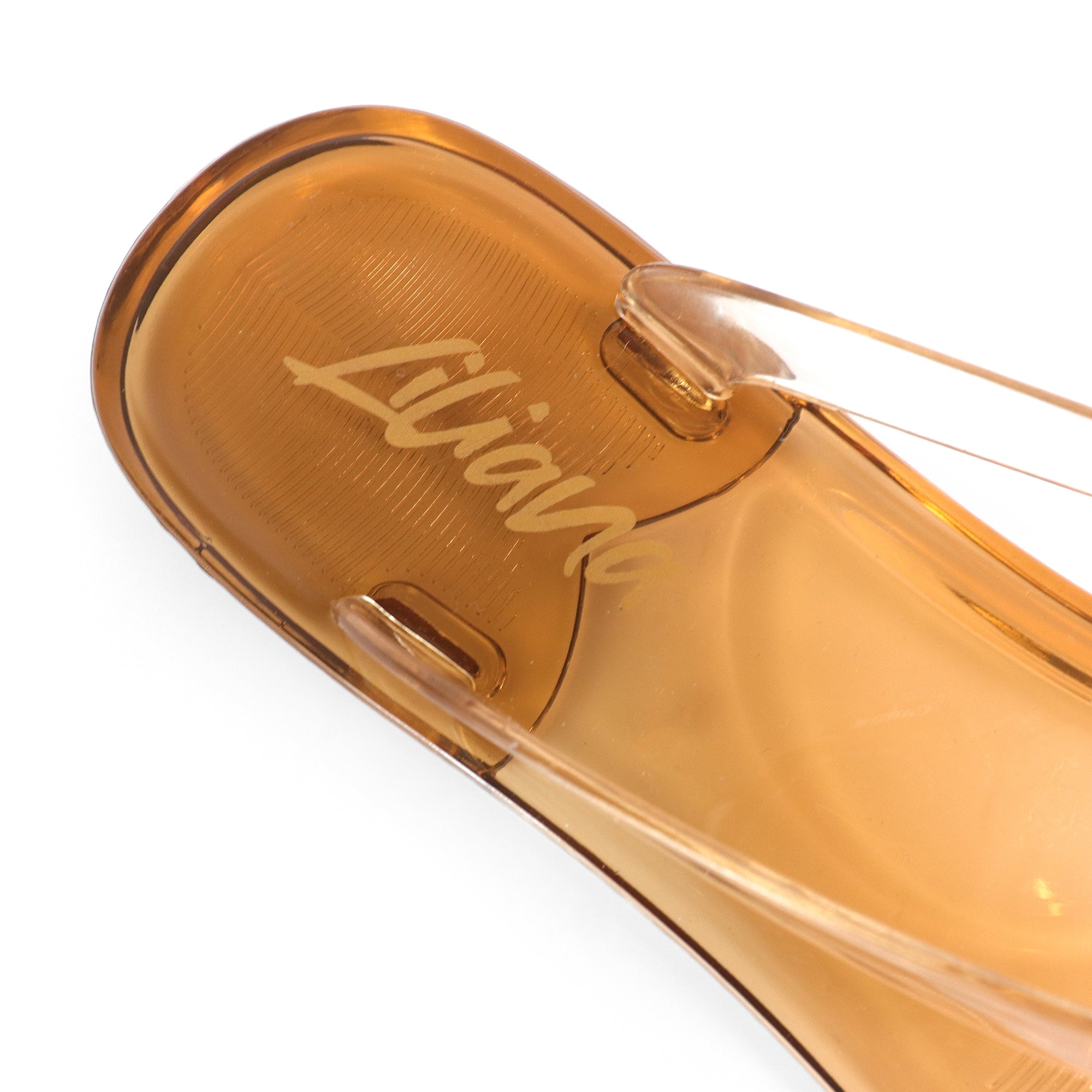 JELLI-113 THONG JELLY WITH RHINESTONE CLEAR/MOCHA
