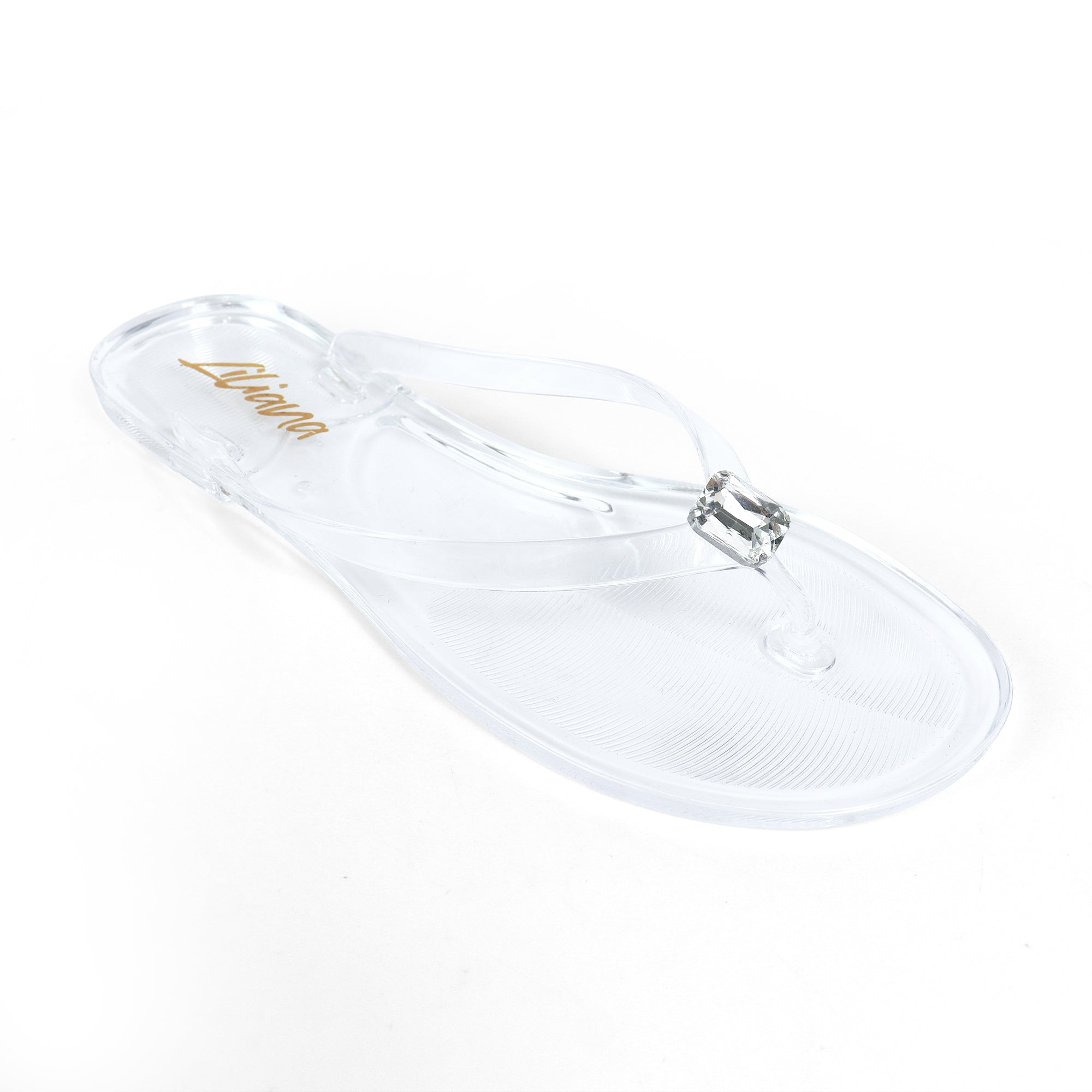 JELLI-113 THONG JELLY WITH RHINESTONE CLEAR