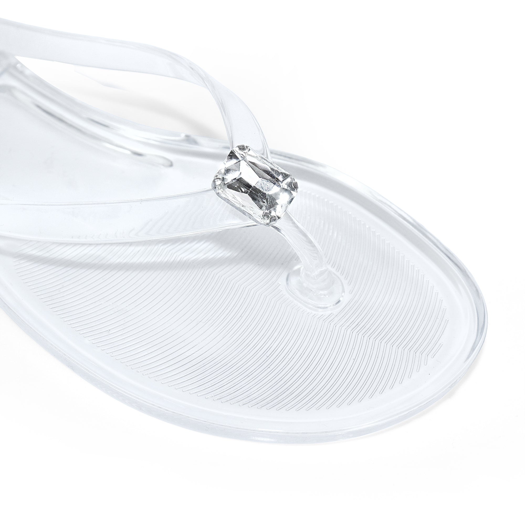 JELLI-113 THONG JELLY WITH RHINESTONE CLEAR