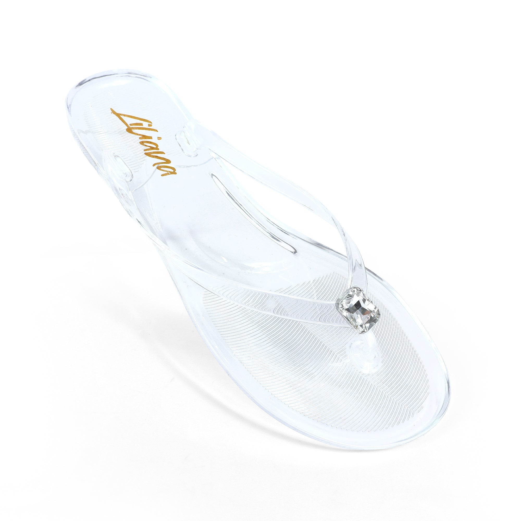 JELLI-113 THONG JELLY WITH RHINESTONE CLEAR