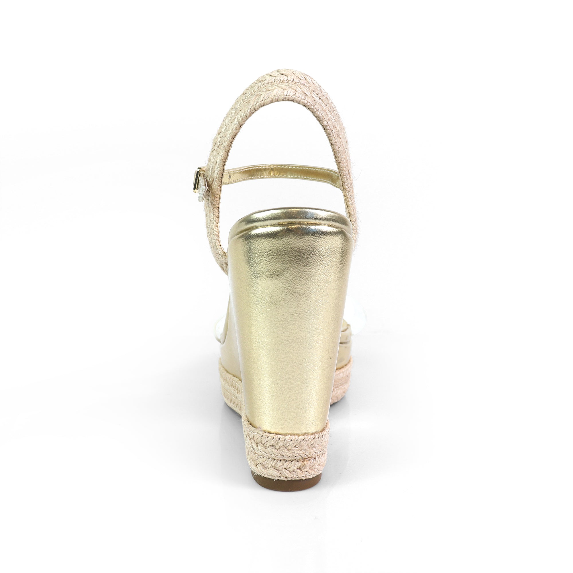 JENNIE-13 ANKLE STRAP ESPADRILLE WEDGE GOLD