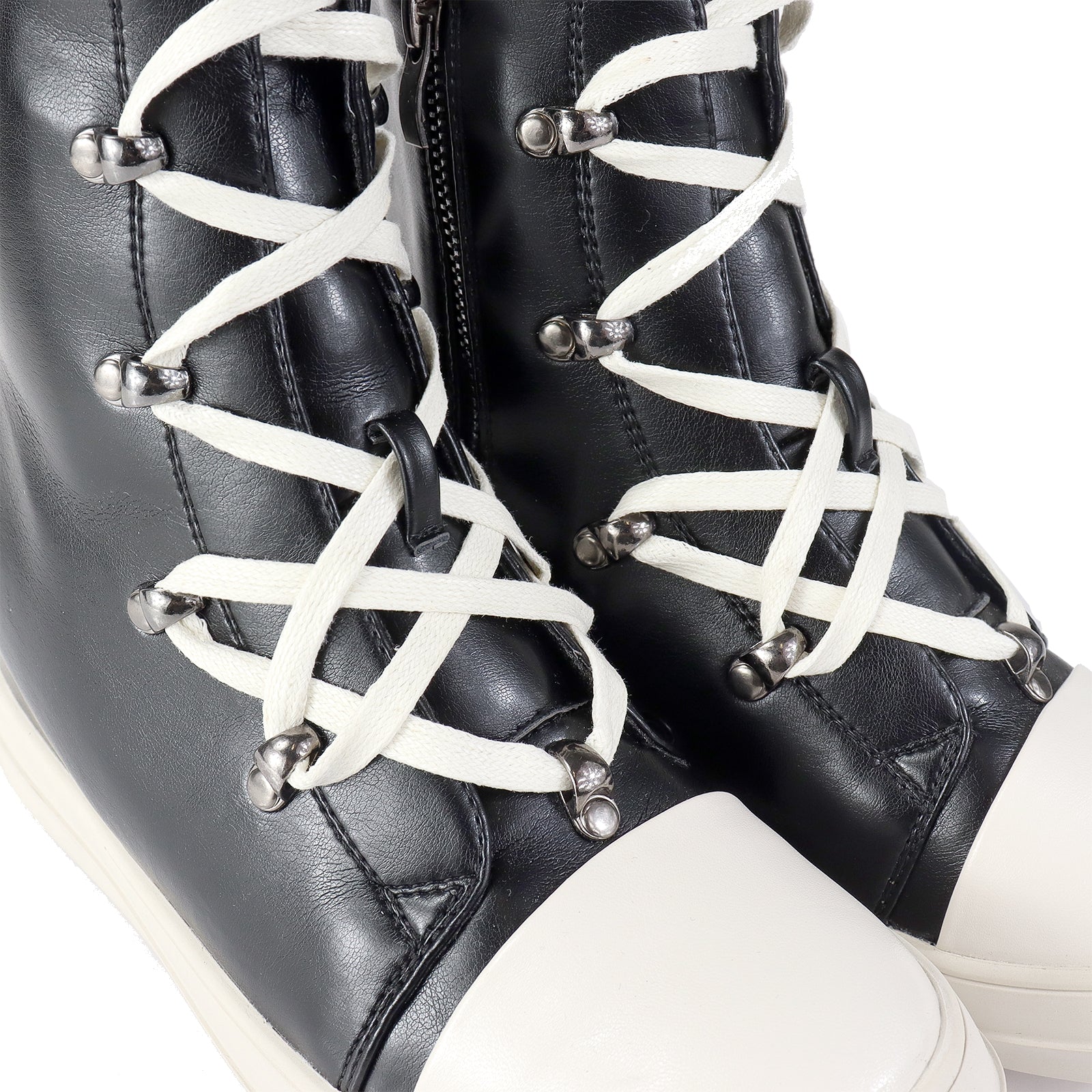 JIMMY-2 HIDDEN WEDGE LACE UP SNEAKER BLACK