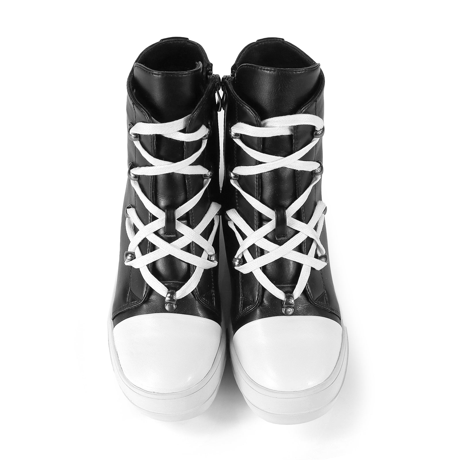JIMMY-2 HIDDEN WEDGE LACE UP SNEAKER BLACK