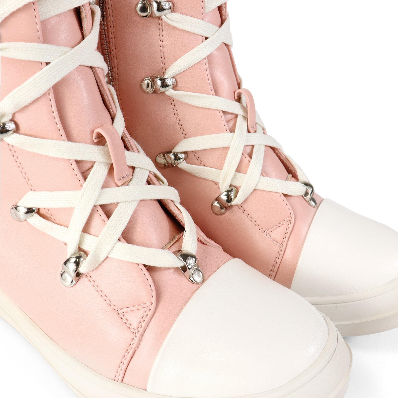JIMMY-2 HIDDEN WEDGE LACE UP SNEAKER PINK