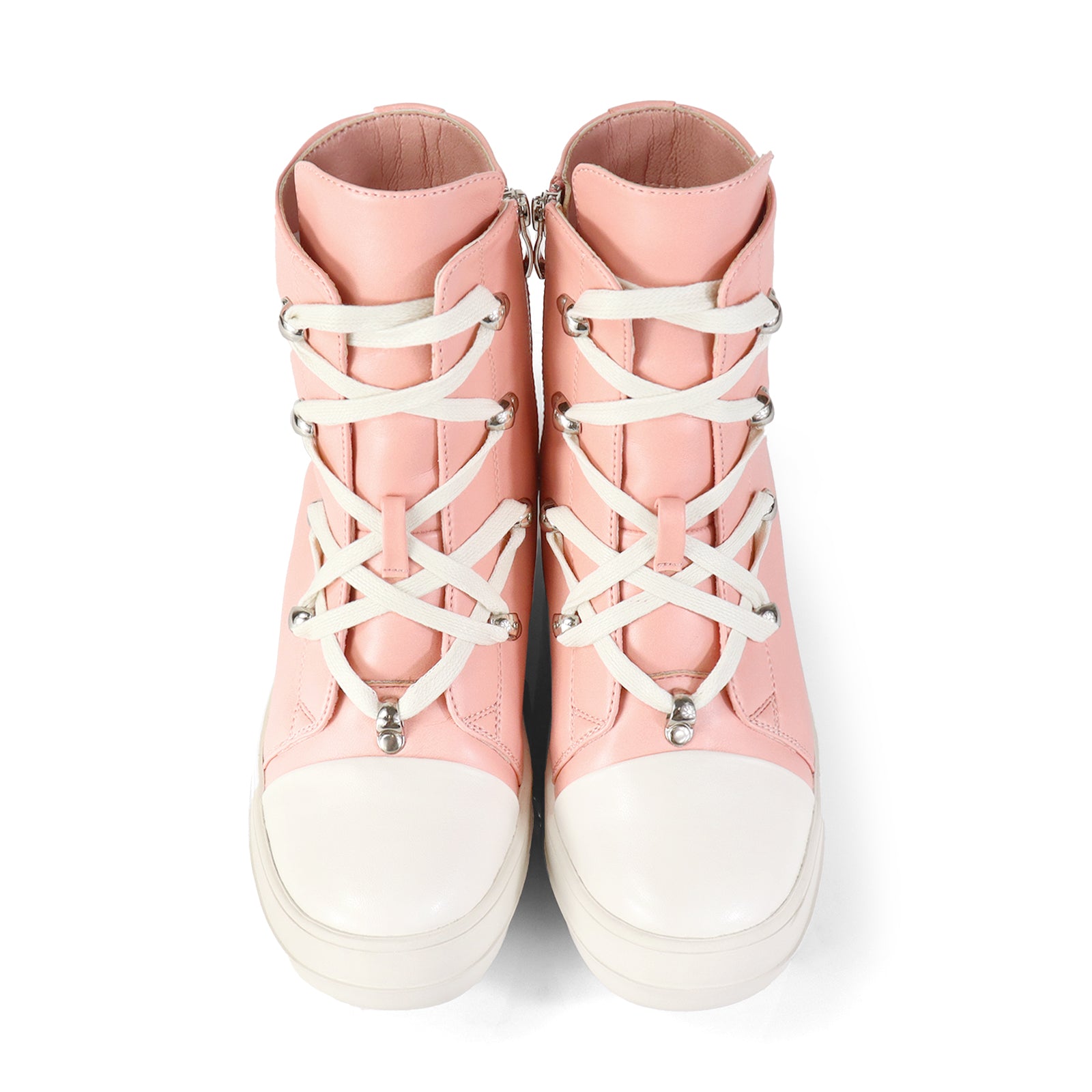 JIMMY-2 HIDDEN WEDGE LACE UP SNEAKER PINK