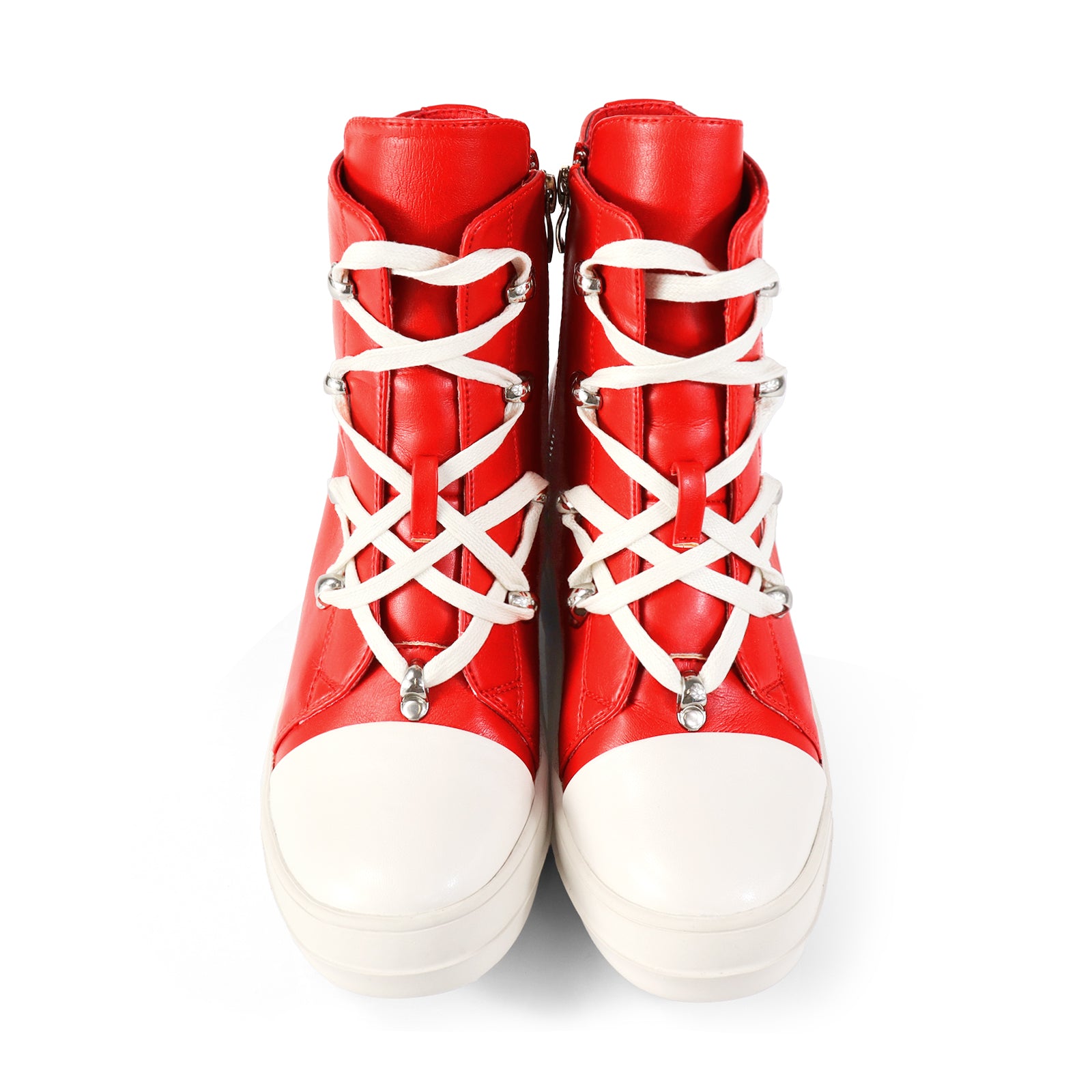 JIMMY-2 HIDDEN WEDGE LACE UP SNEAKER RED