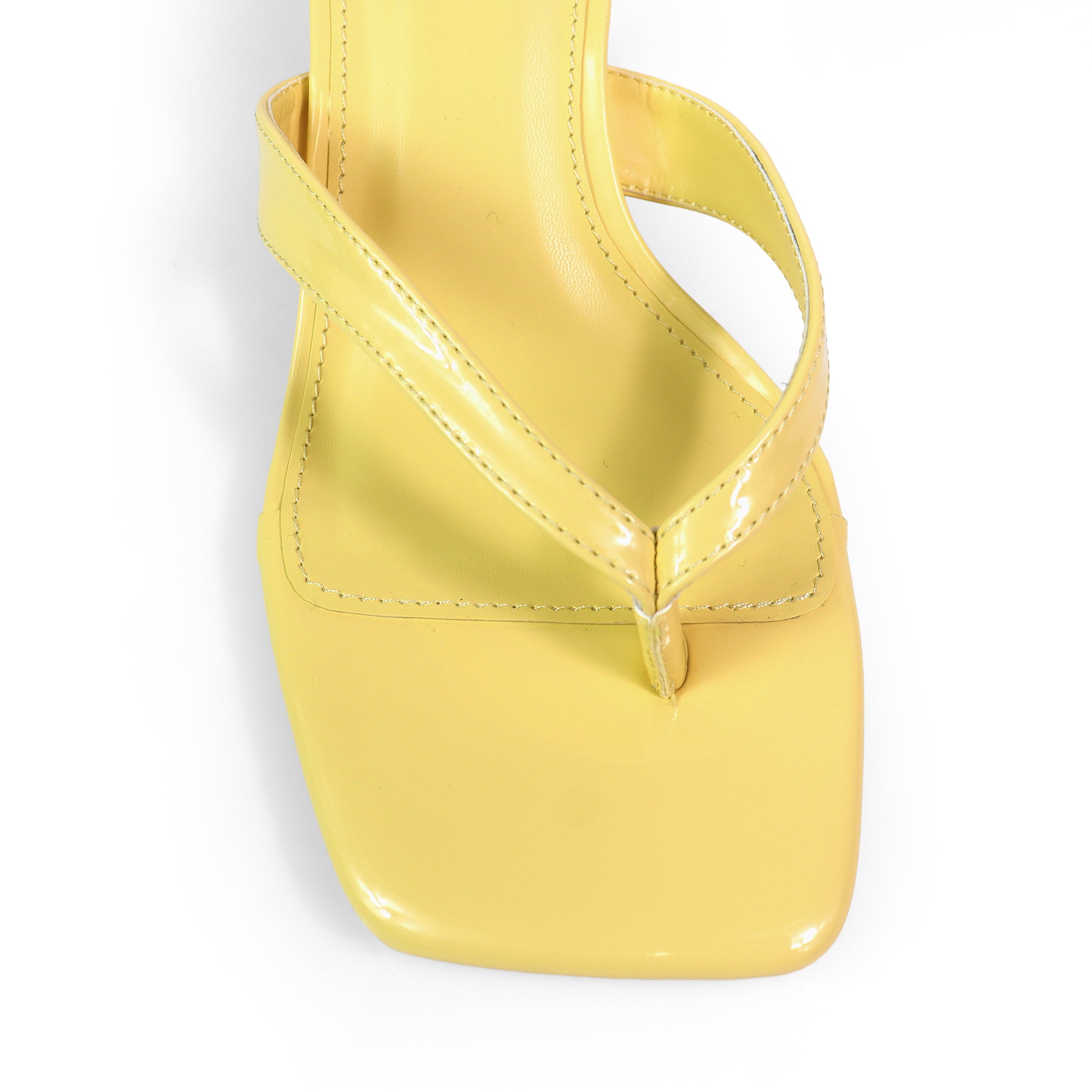 JIN-1 PATENT THONG KITTEN HEEL BUTTER