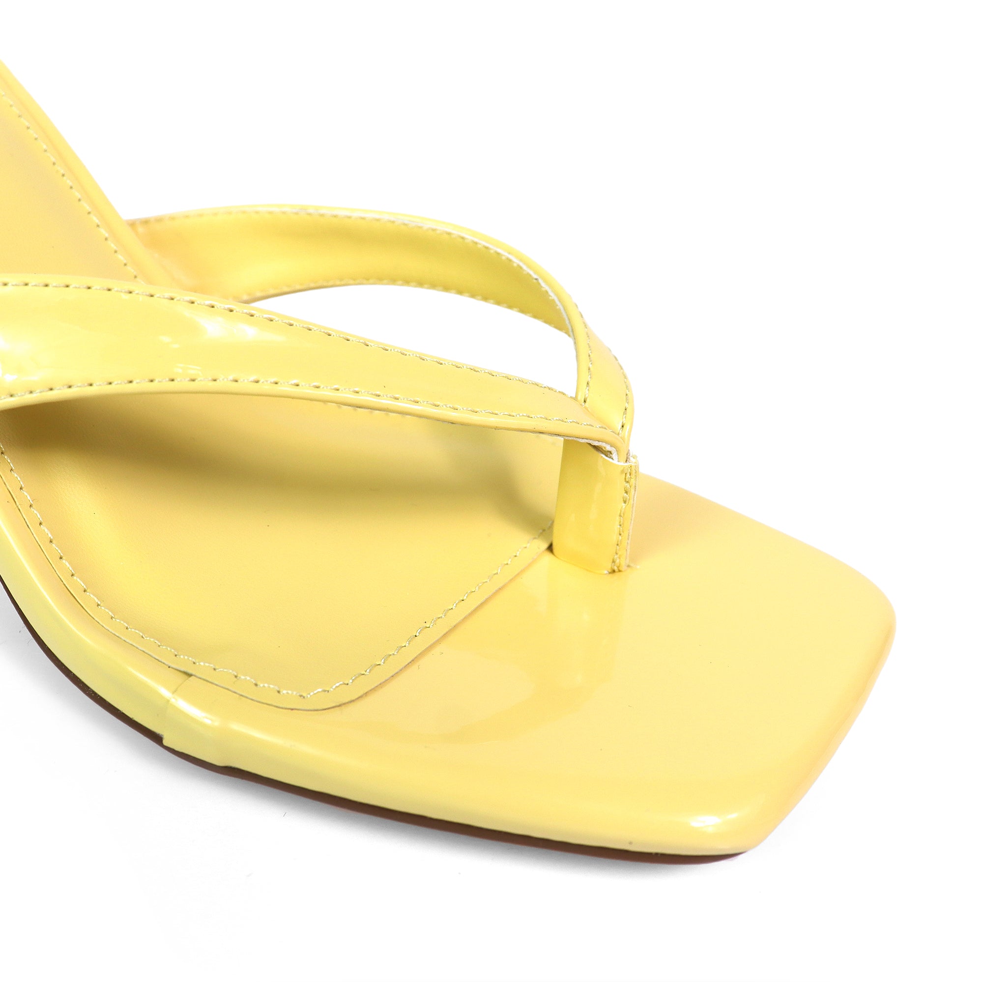 JIN-1 PATENT THONG KITTEN HEEL BUTTER