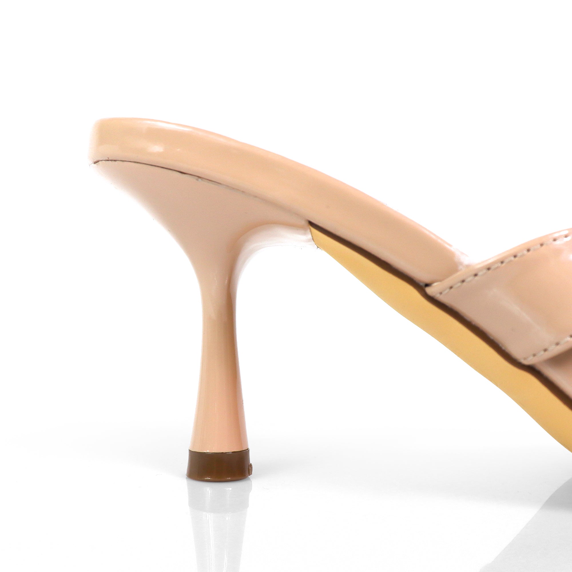 JIN-1 PATENT THONG KITTEN HEEL NUDE