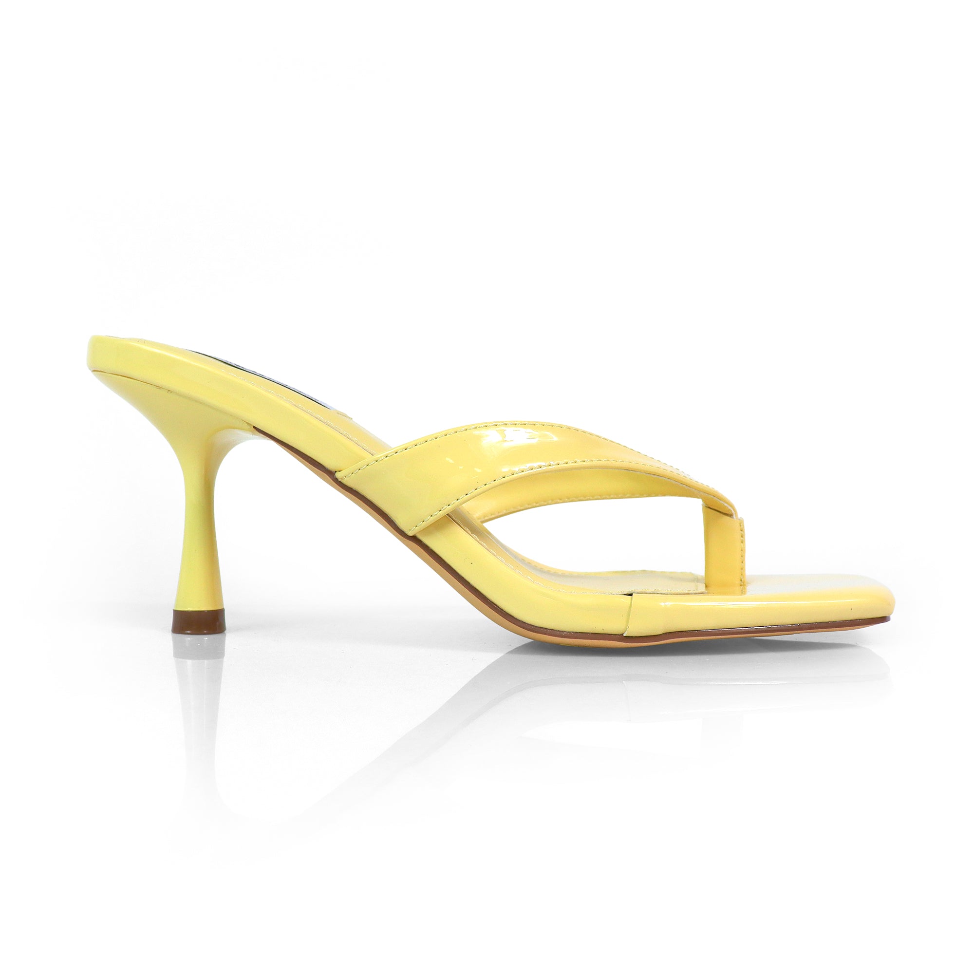 JIN-1 PATENT THONG KITTEN HEEL BUTTER