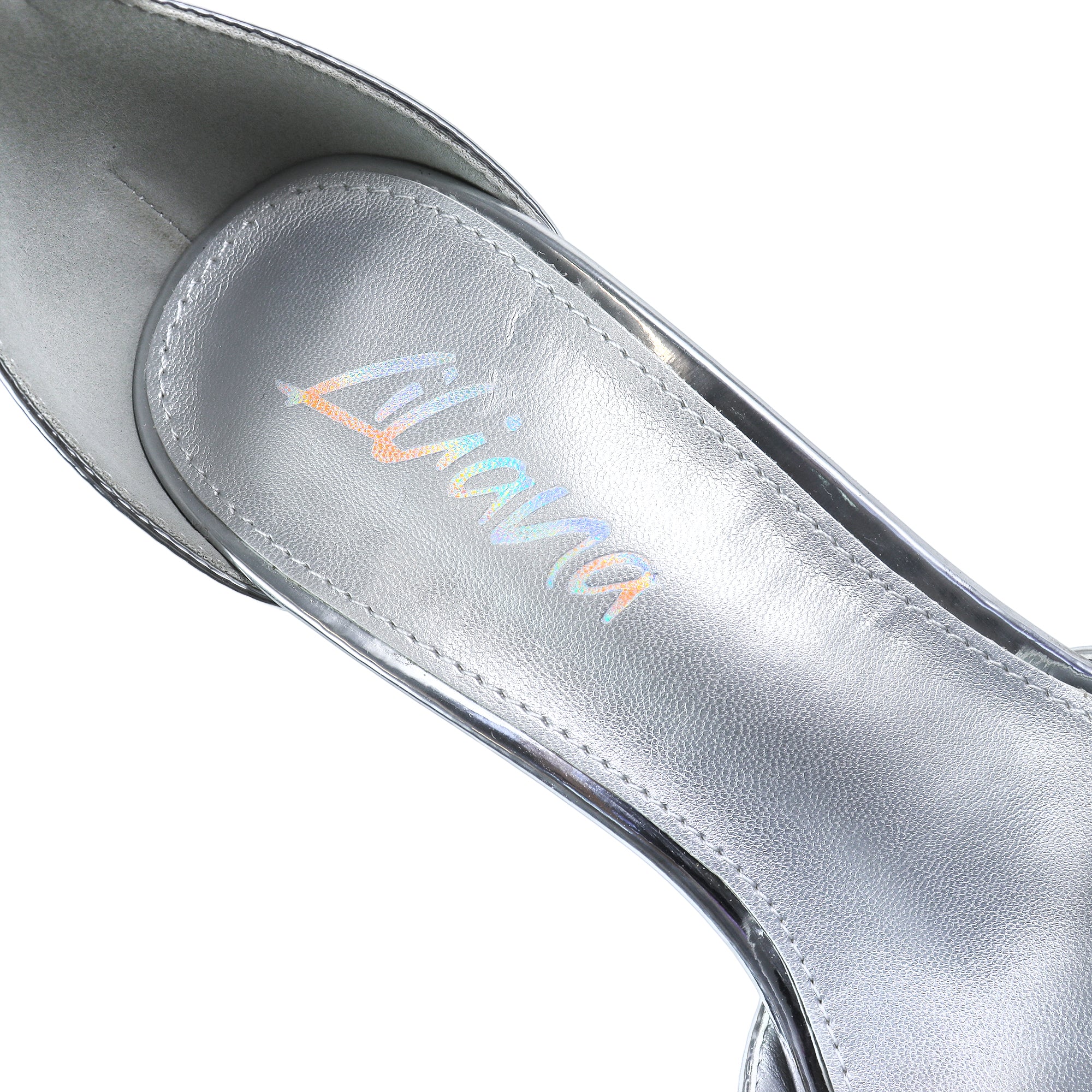 JORDIE-3 PEEL TOE ANCKLE STRAP W/ HIGH HEEL SILVER