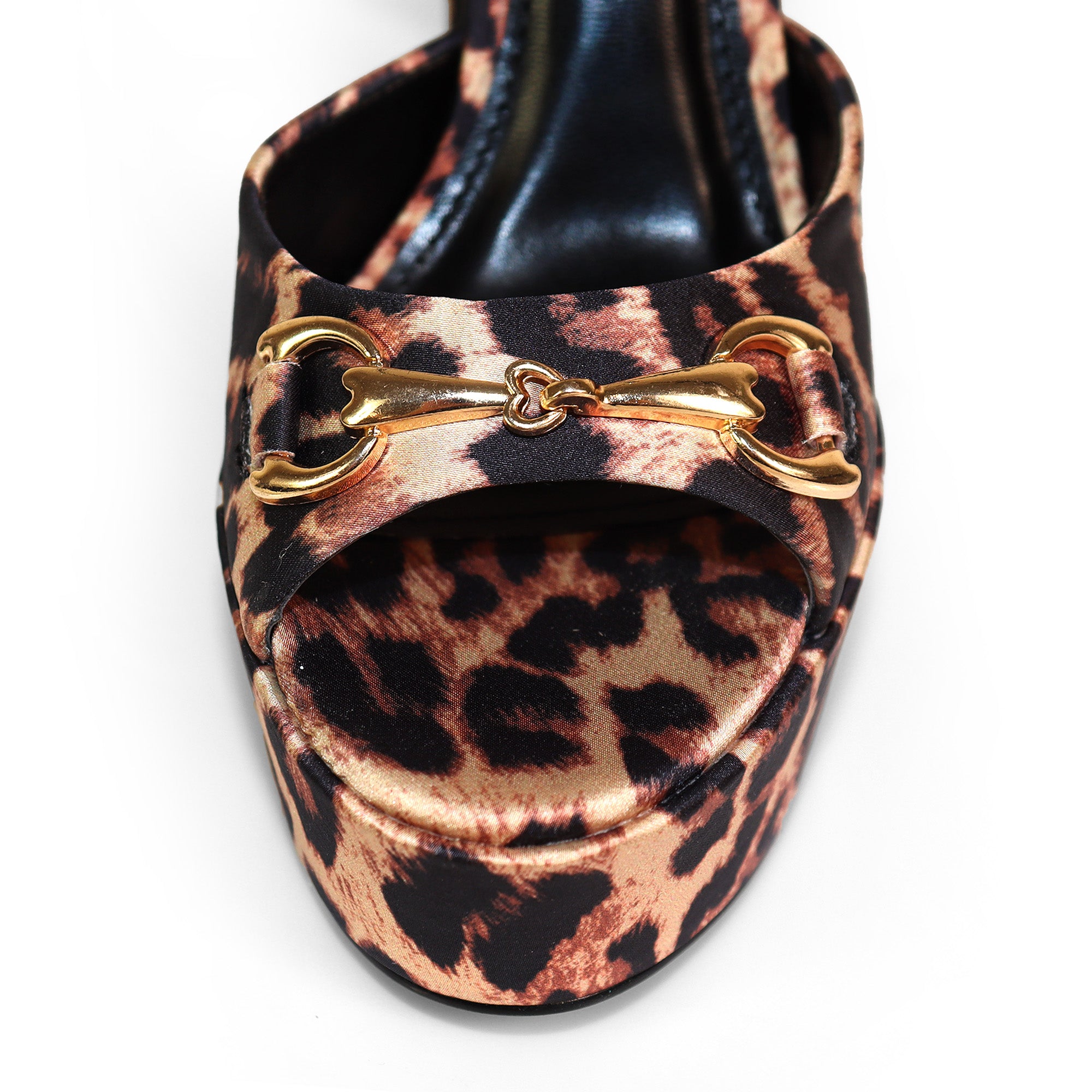 JOSY-13 HORSEBIT ANKLE STRAP PLATFORM CHUNKY HEEL LEOP