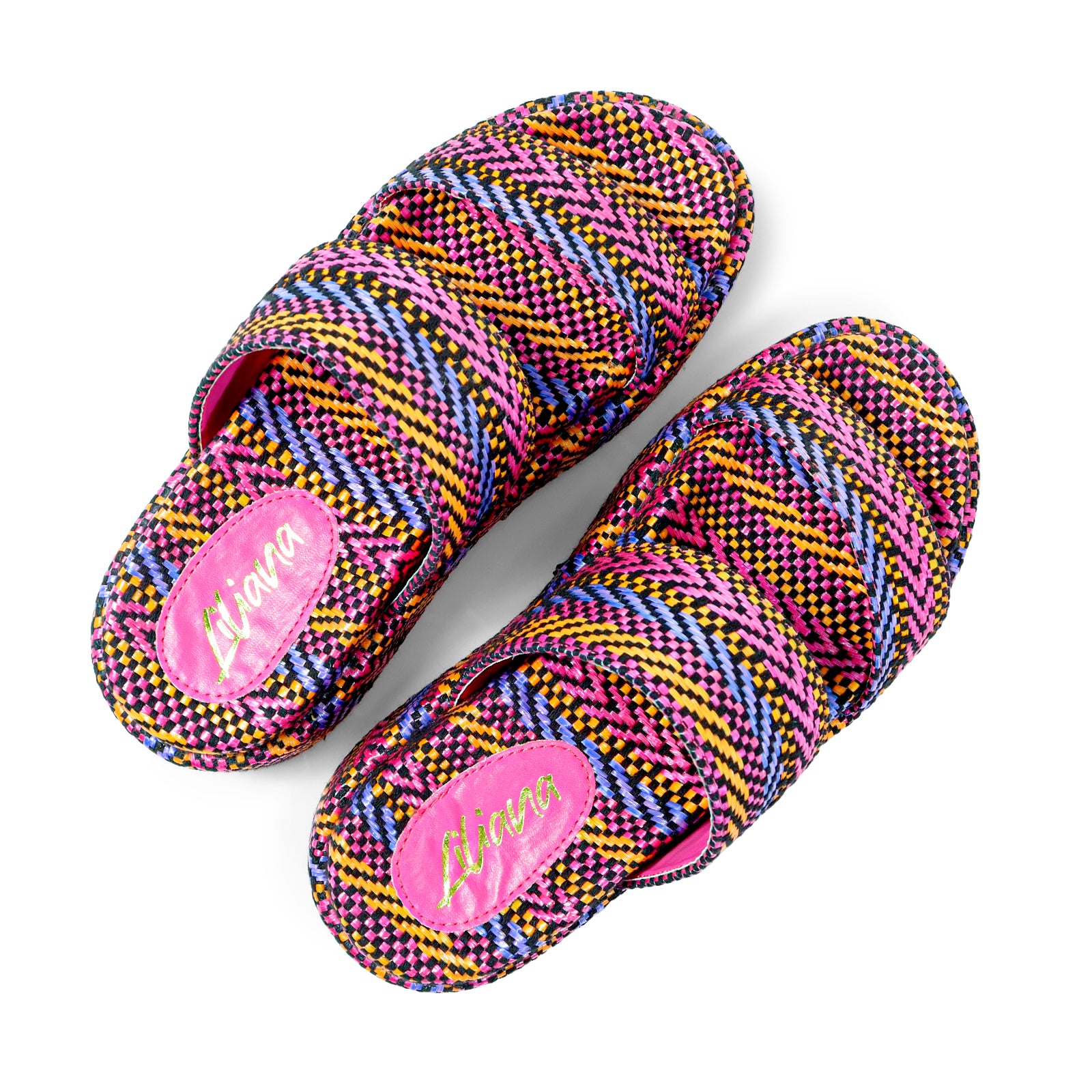 JUDD-1 RORI DOUBLE-STRAP COTTON SLIDER FUCHSIA