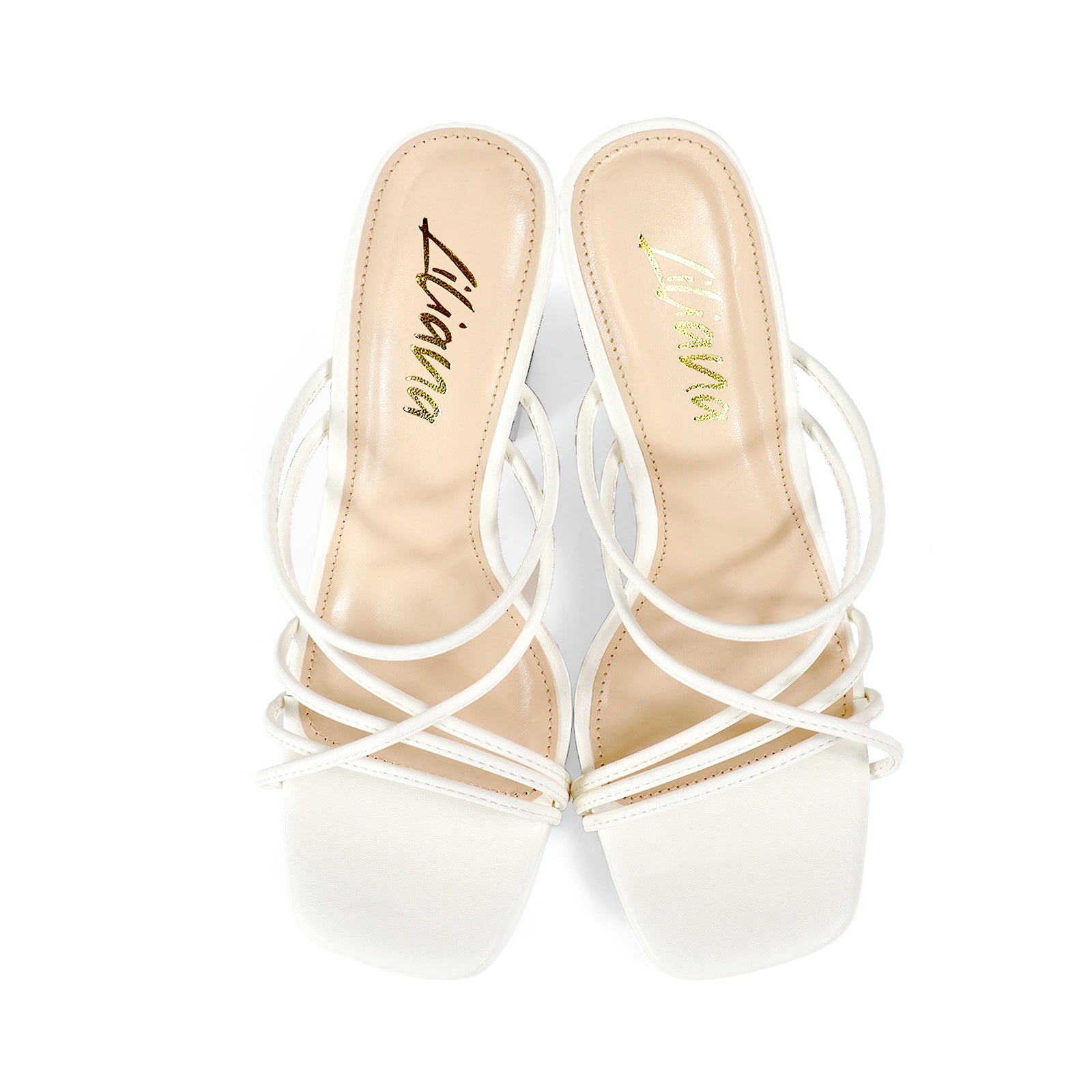 JUSTINE-1 STRAPPY SANDAL WITH SPOOL HEEL WHITE