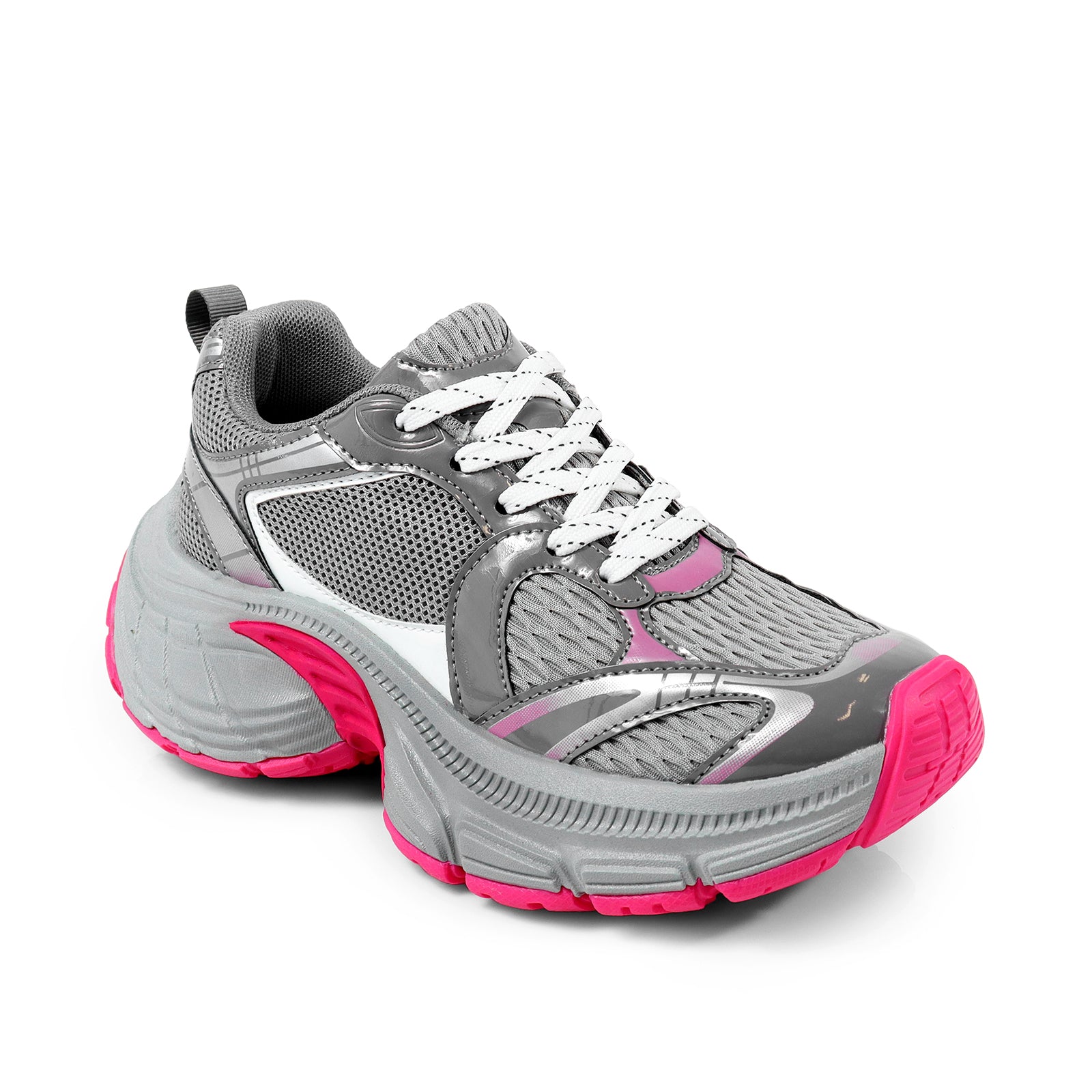 KIAH-1 SPORTS BREATHABLE SNEAKER W/CHUNCKY OUTSOLE PINK