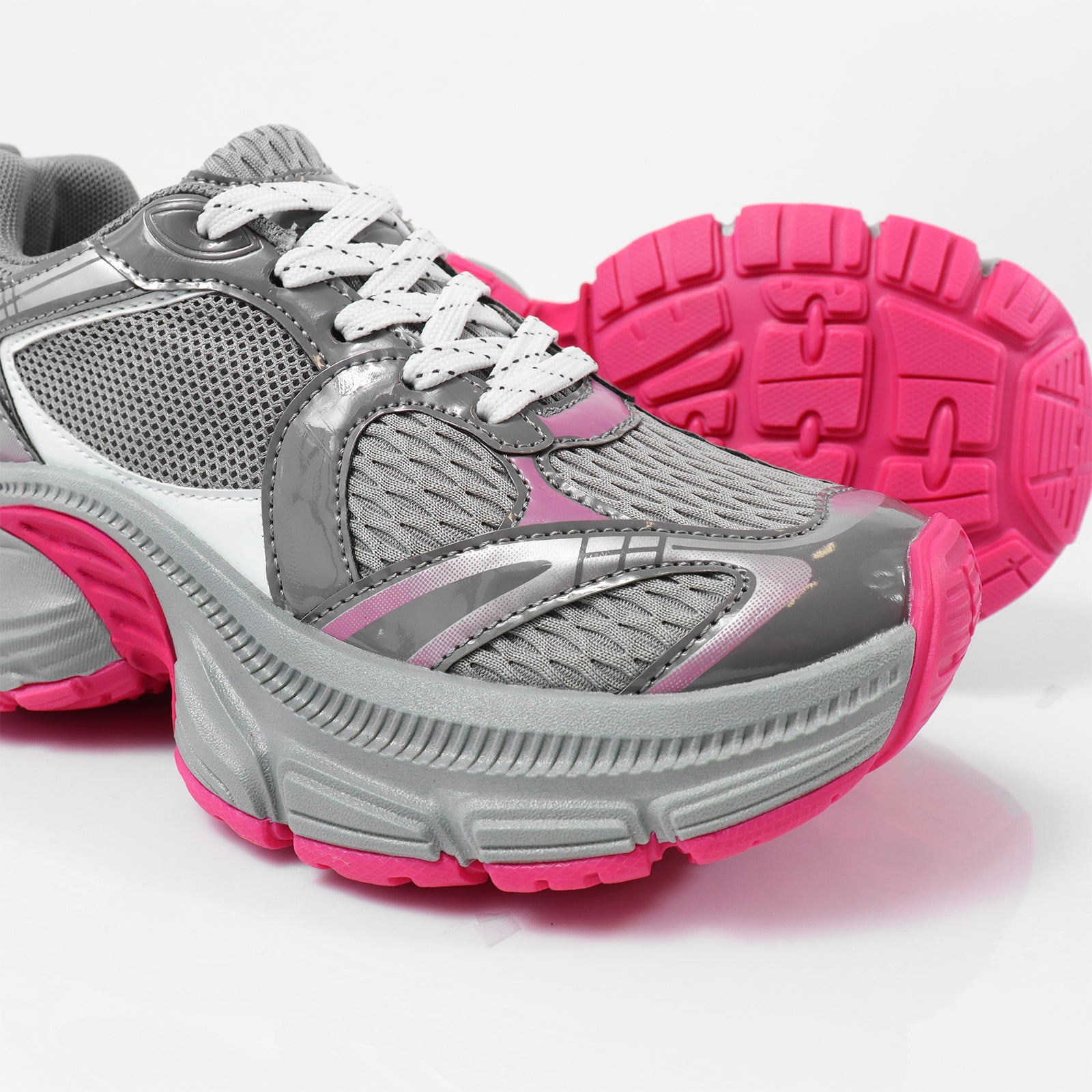 KIAH-1 SPORTS BREATHABLE SNEAKER W/CHUNCKY OUTSOLE PINK