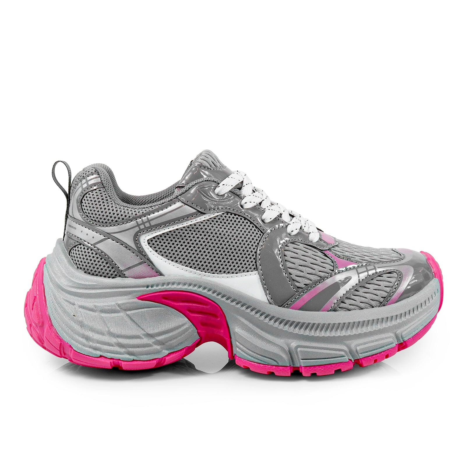 KIAH-1 SPORTS BREATHABLE SNEAKER W/CHUNCKY OUTSOLE PINK