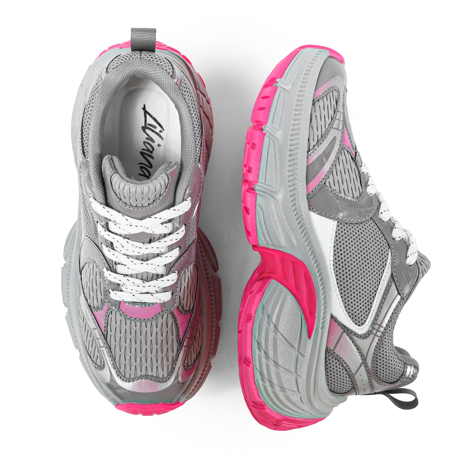 KIAH-1 SPORTS BREATHABLE SNEAKER W/CHUNCKY OUTSOLE PINK