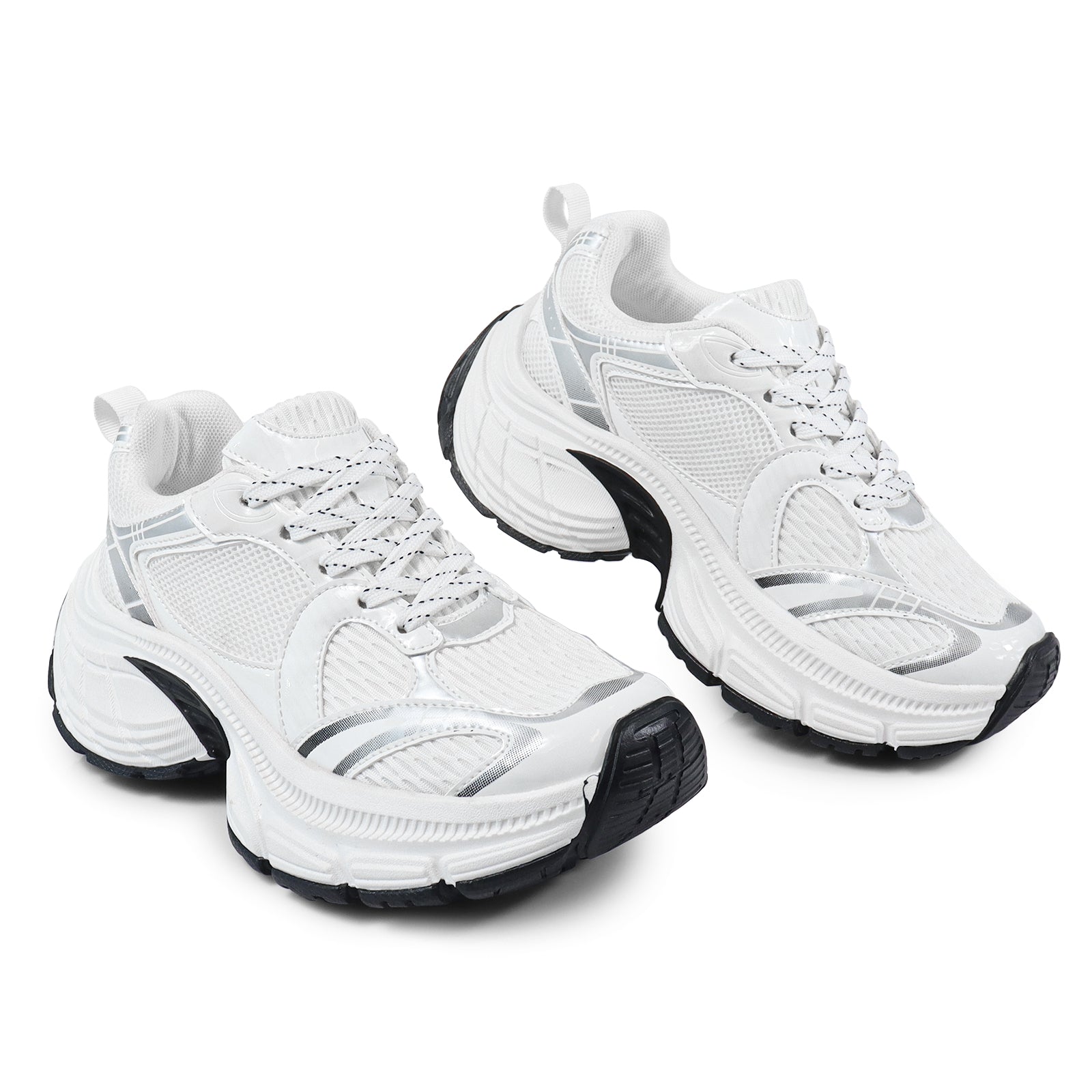 KIAH-1 SPORTS BREATHABLE SNEAKER W/CHUNCKY OUTSOLE WHIT