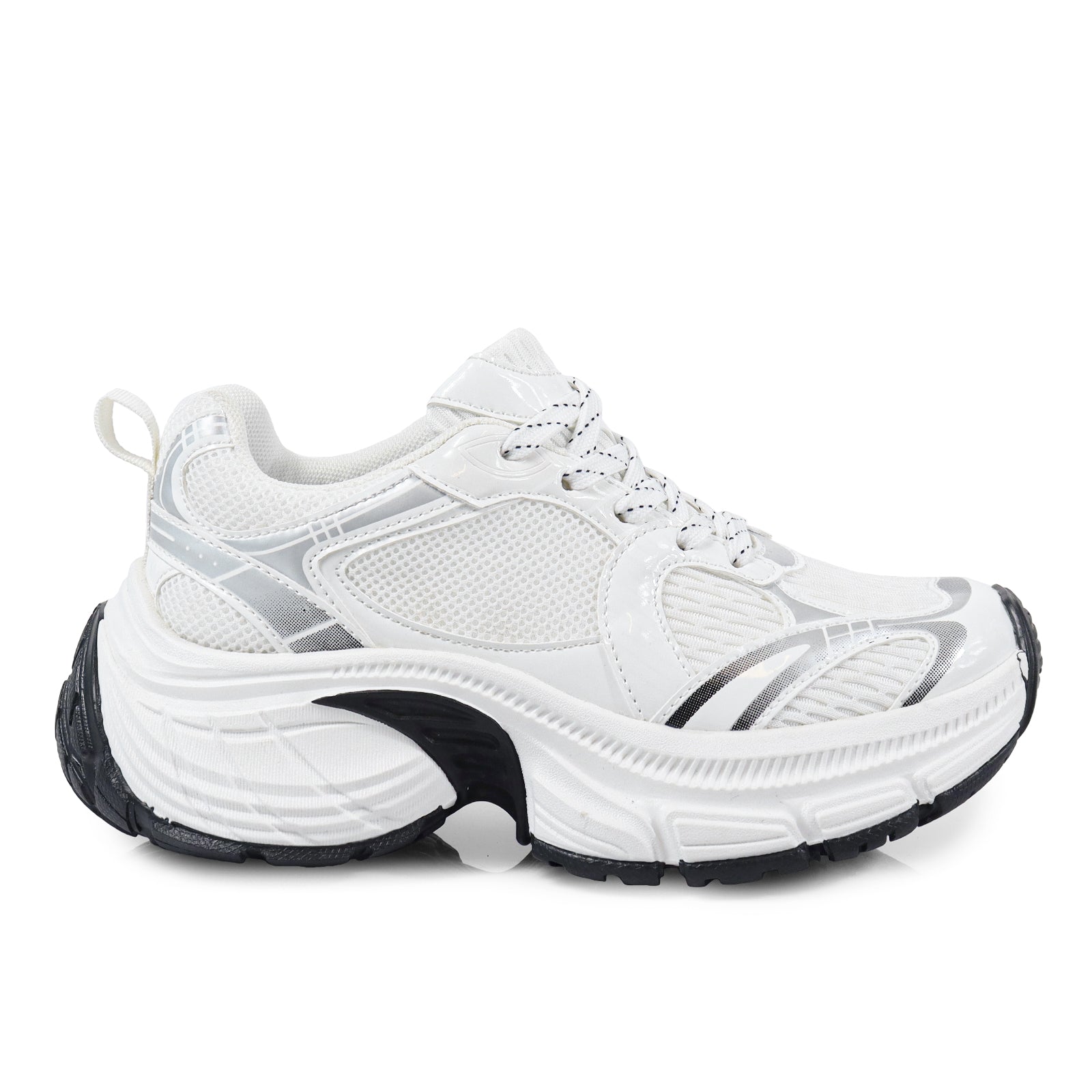 KIAH-1 SPORTS BREATHABLE SNEAKER W/CHUNCKY OUTSOLE WHIT