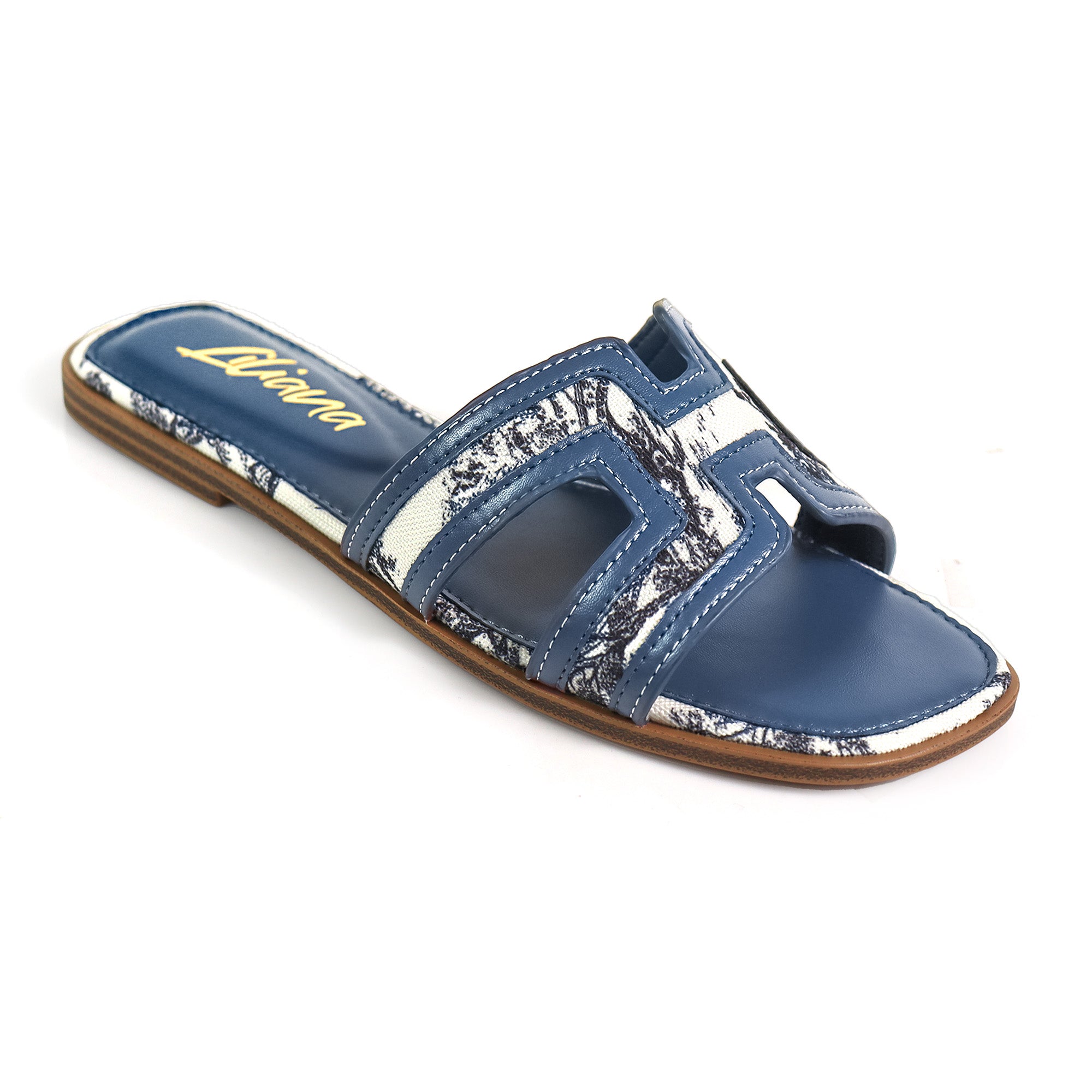 KIARA-1 TOILE PRINT SILDE BLUE