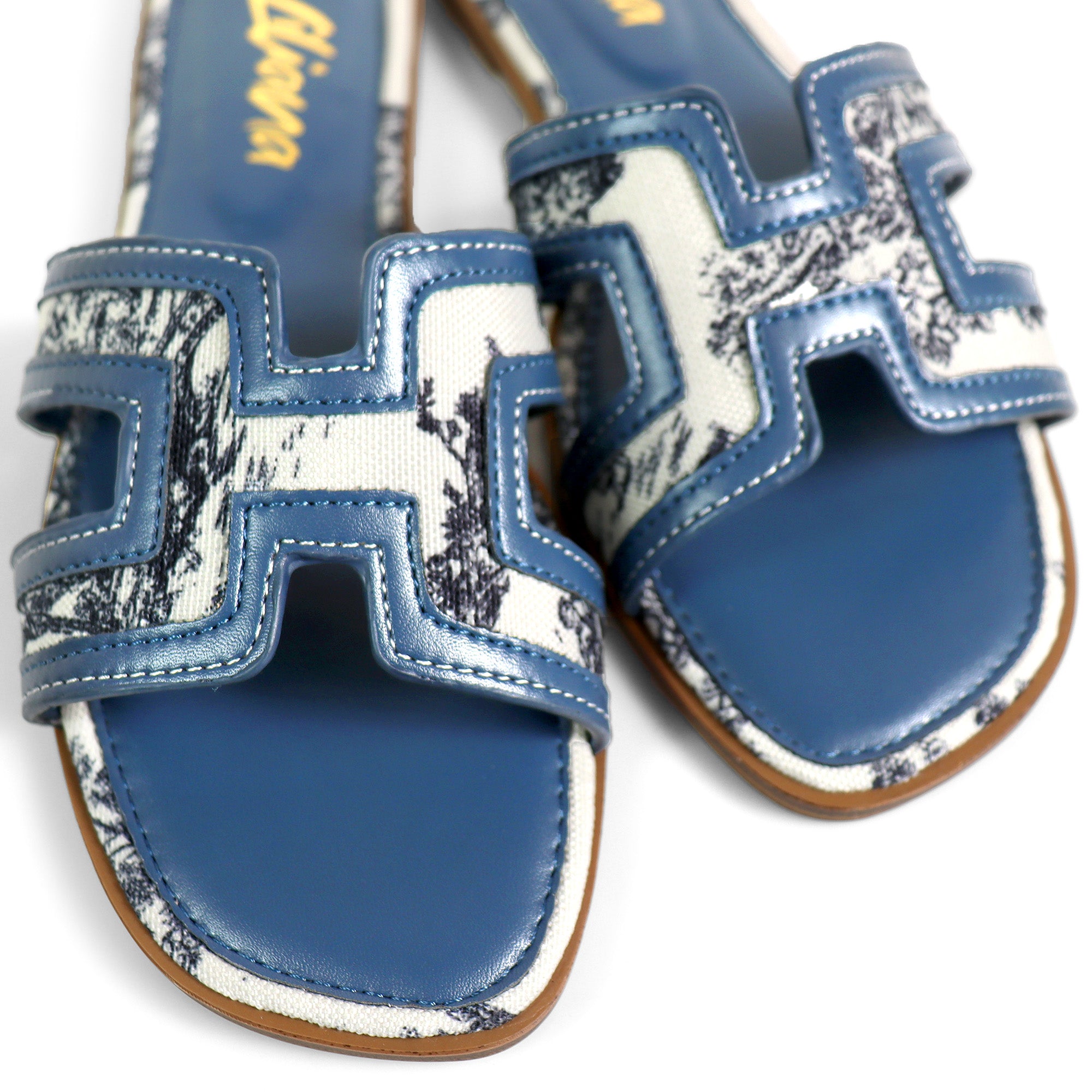 KIARA-1 TOILE PRINT SILDE BLUE