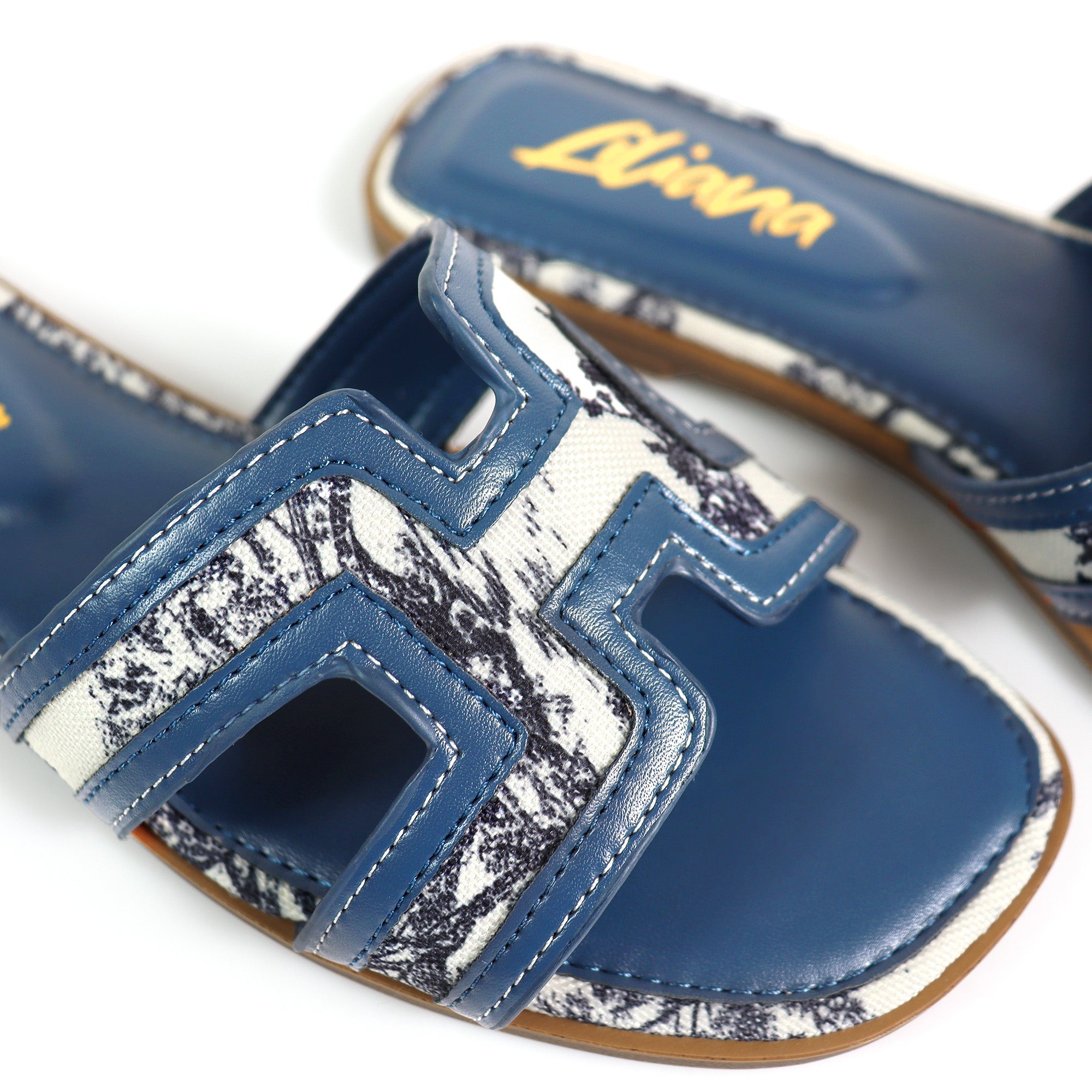 KIARA-1 TOILE PRINT SILDE BLUE
