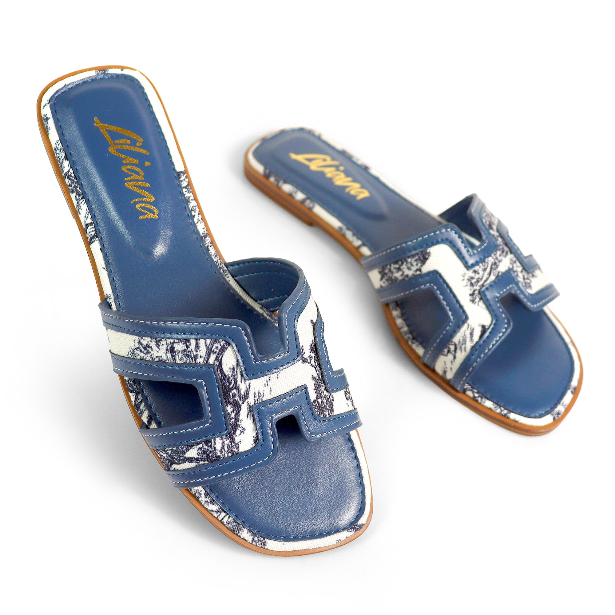 KIARA-1 TOILE PRINT SILDE BLUE