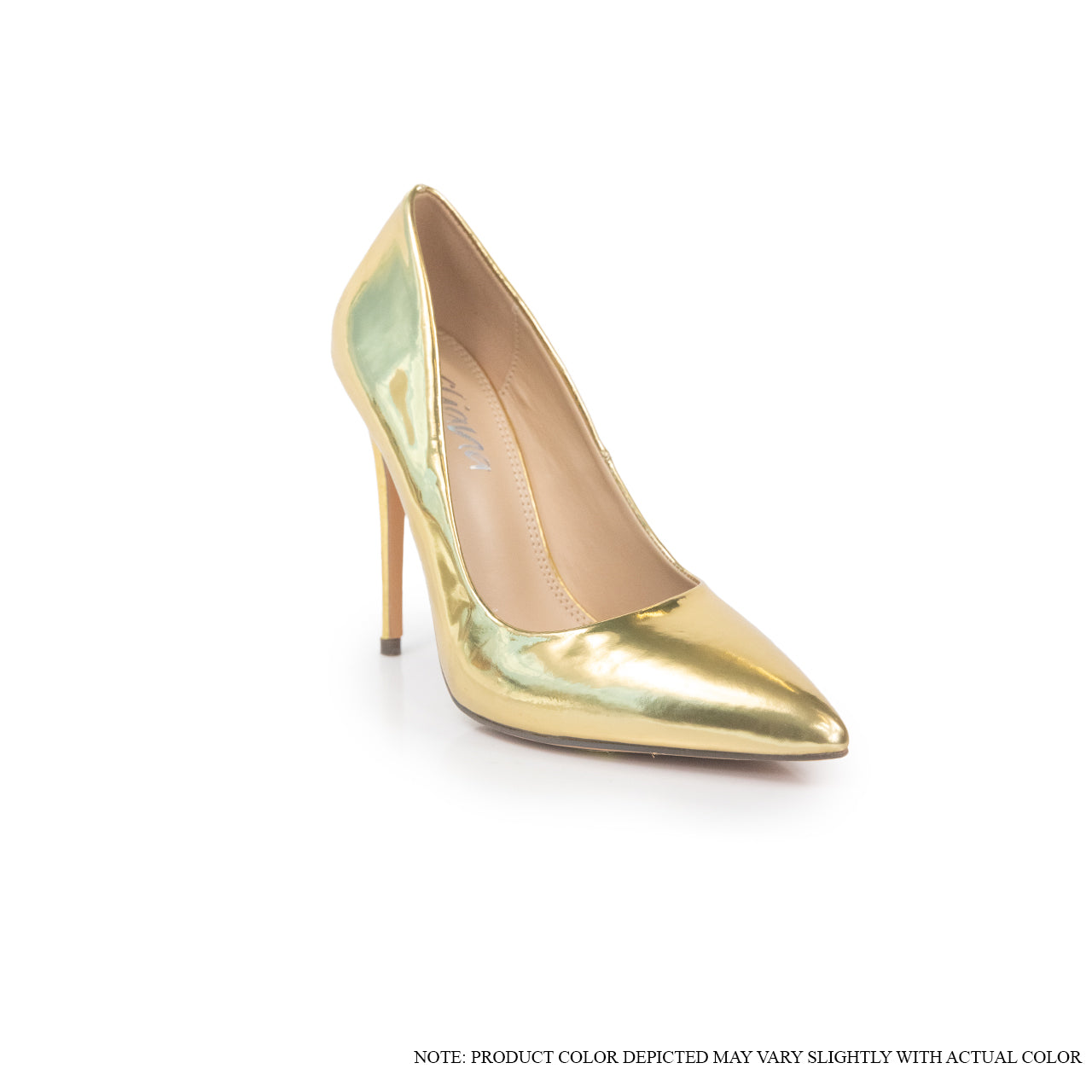 KIMYE-6 POINTED TOE PLAIN PUMP GOLD