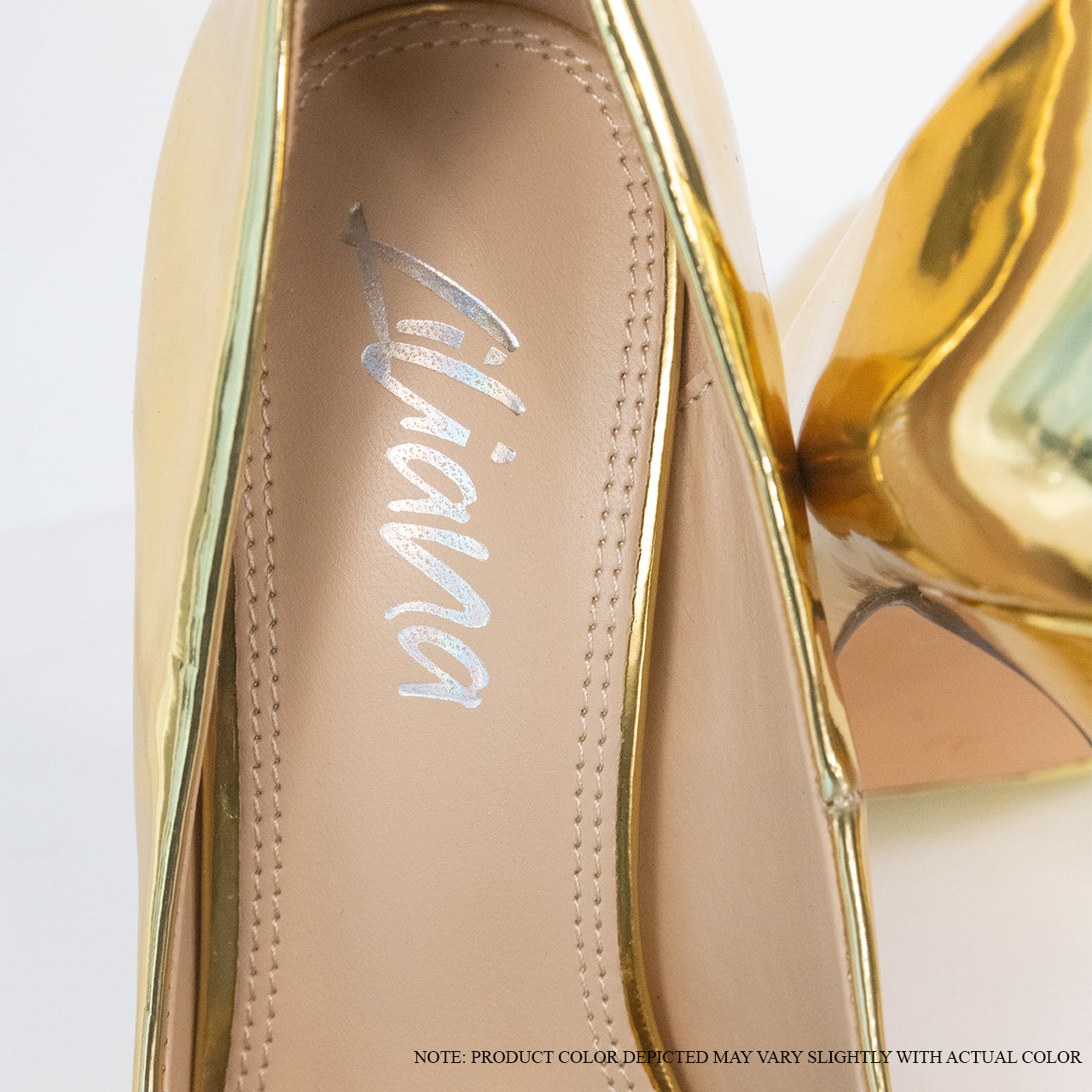 KIMYE-6 POINTED TOE PLAIN PUMP GOLD
