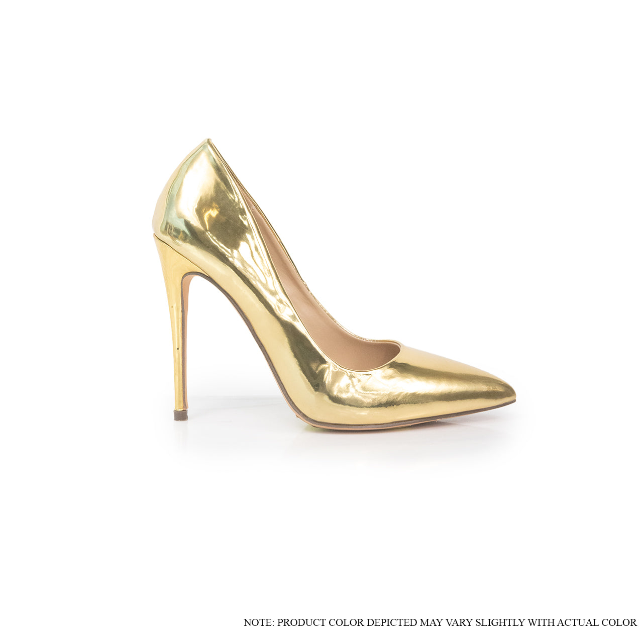 KIMYE-6 POINTED TOE PLAIN PUMP GOLD