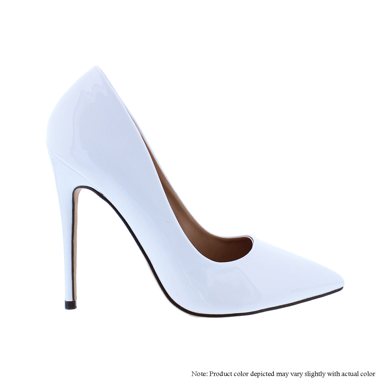 KIMYE-6 POINTED TOE PLAIN PUMP WHITE