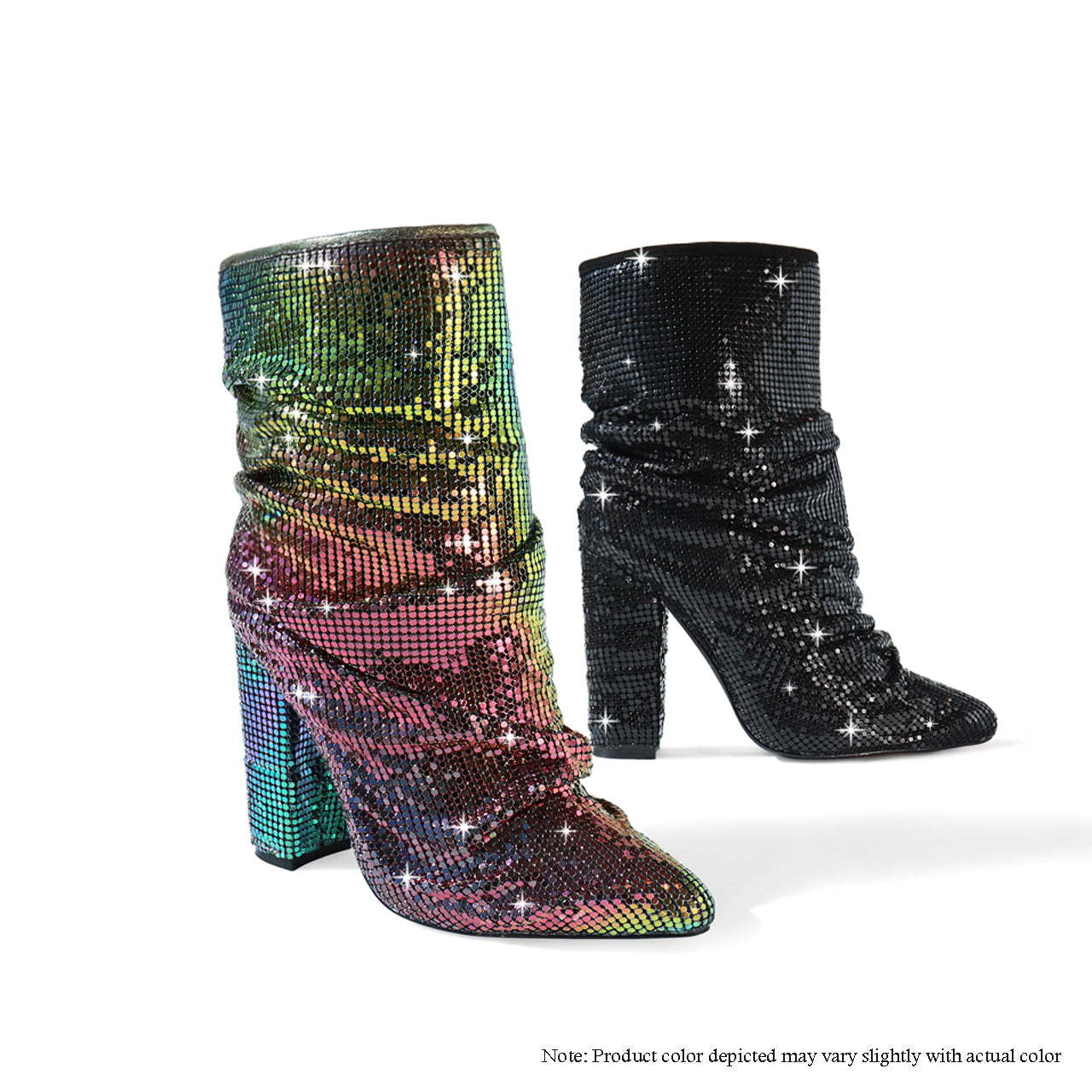 KING-2 POINTED SLOUCH CHAINMAIL BOOTIE - RAIN