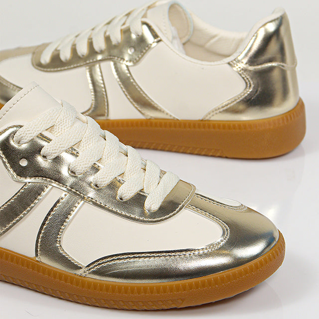 KODY-2 GUM SOLE SNEAKER GOLD