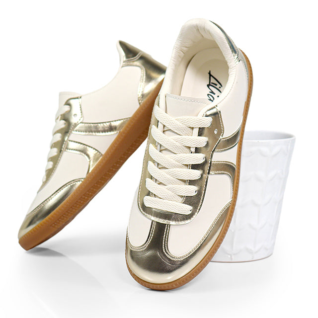 KODY-2 GUM SOLE SNEAKER GOLD