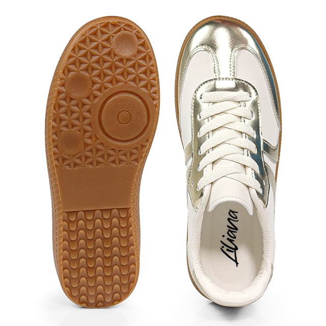 KODY-2 GUM SOLE SNEAKER GOLD