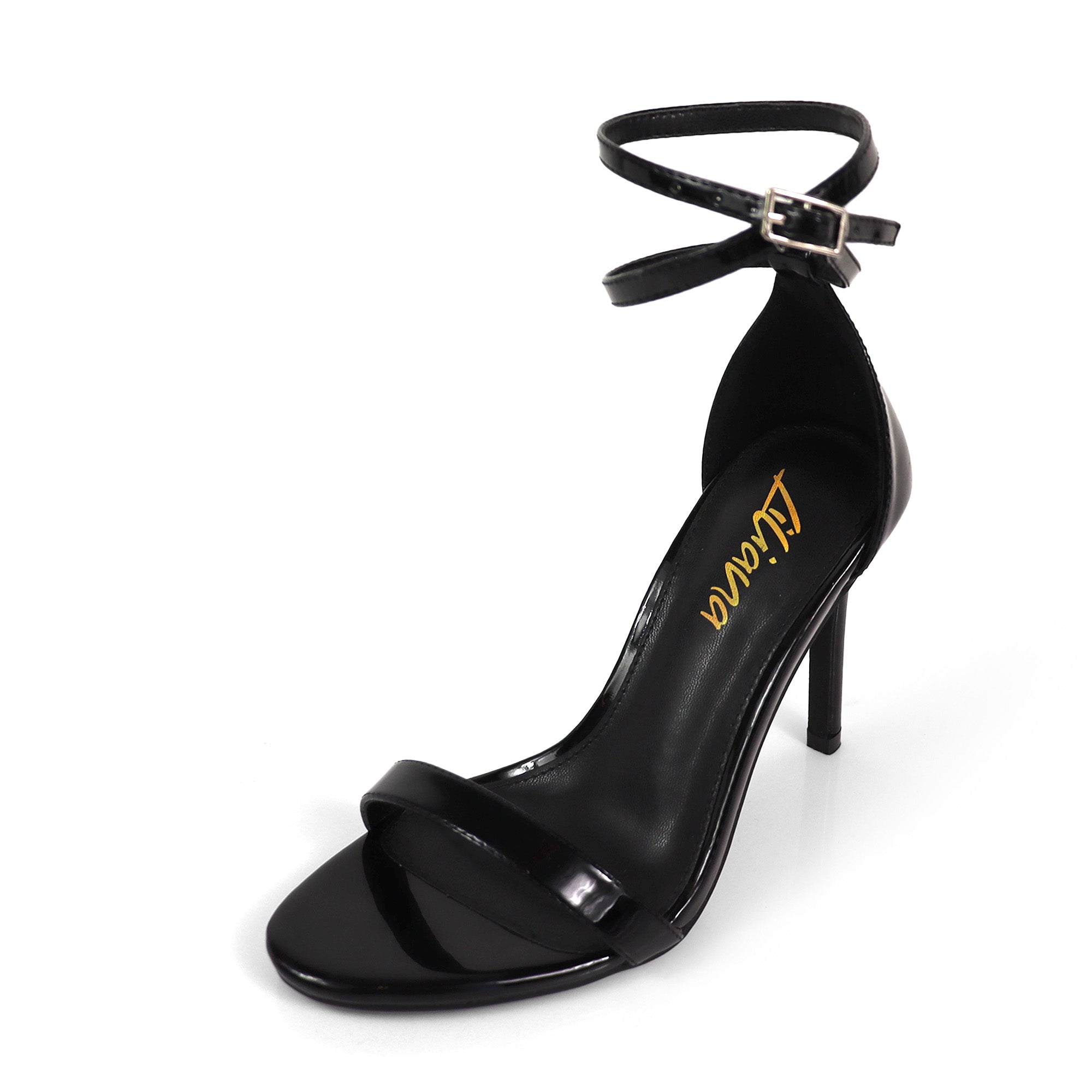 KYLIAN-1 DOUBLE ANKLE STRAP W/ HEEL BLACK