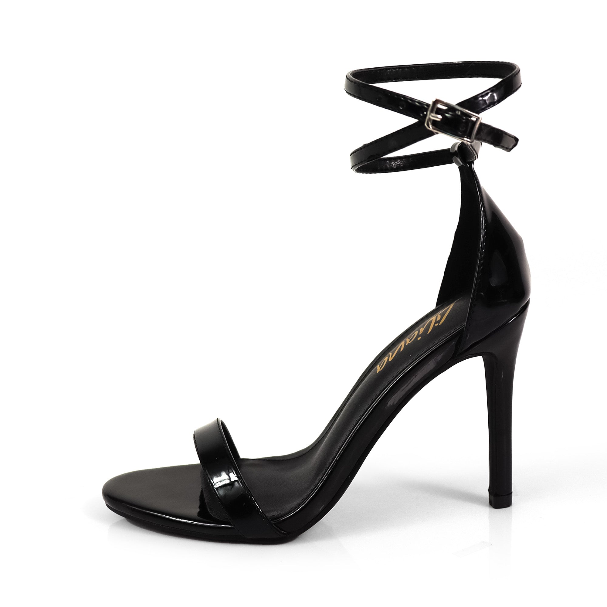KYLIAN-1 DOUBLE ANKLE STRAP W/ HEEL BLACK