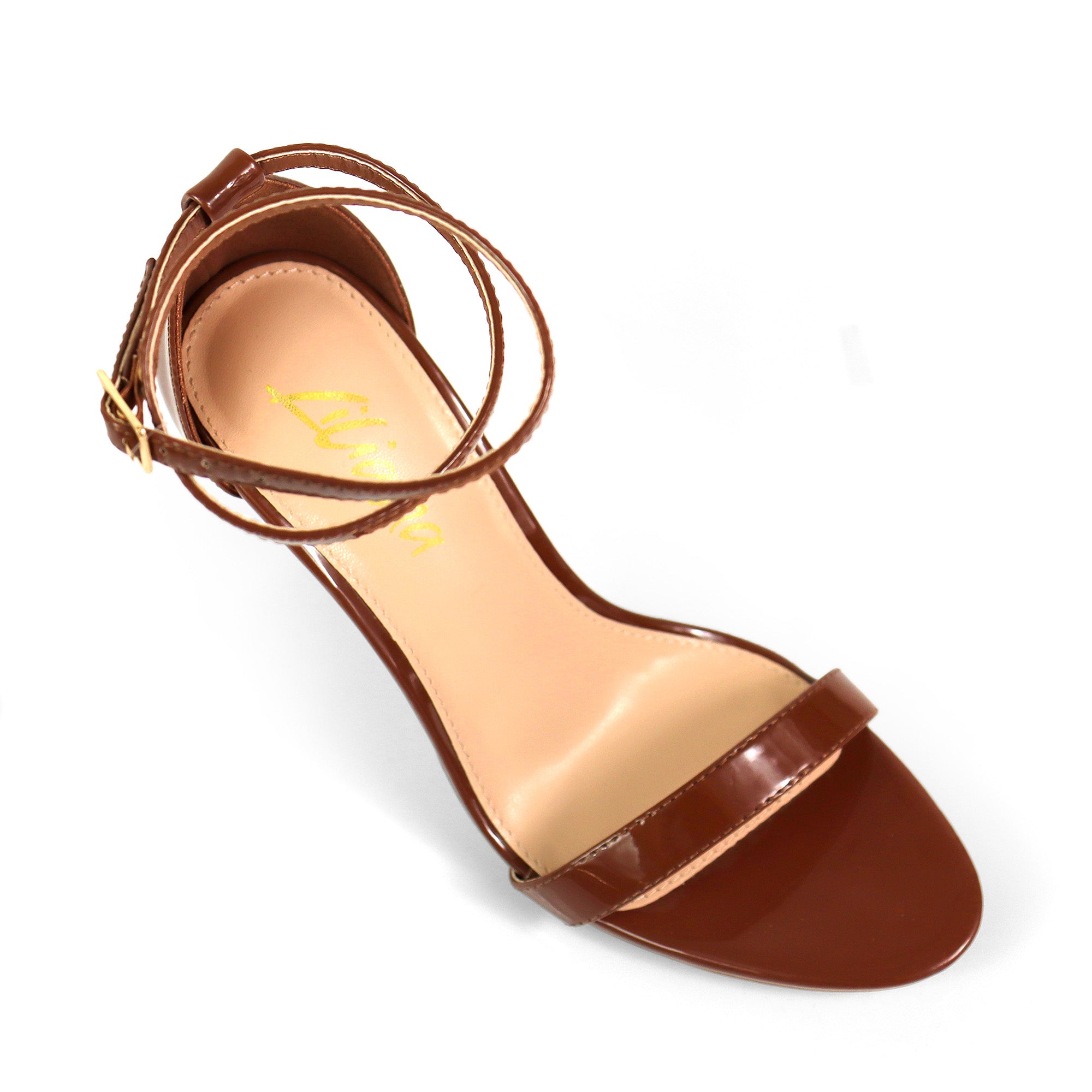 KYLIAN-1 DOUBLE ANKLE STRAP W/ HEEL BROWN