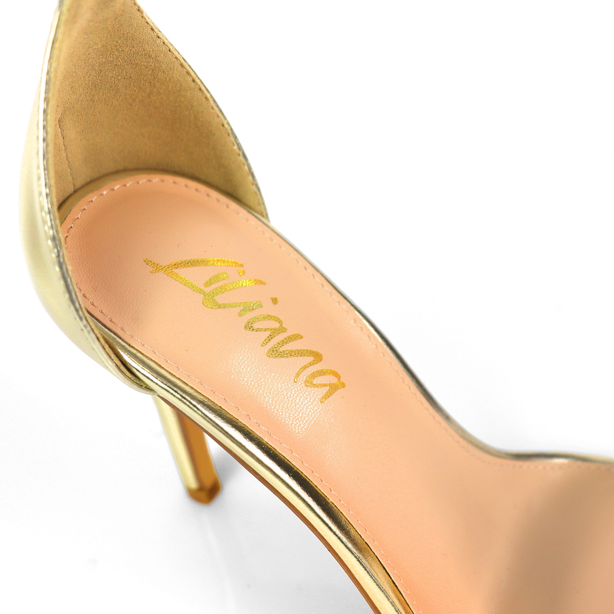 KYLIAN-1 DOUBLE ANKLE STRAP W/ HEEL GOLD