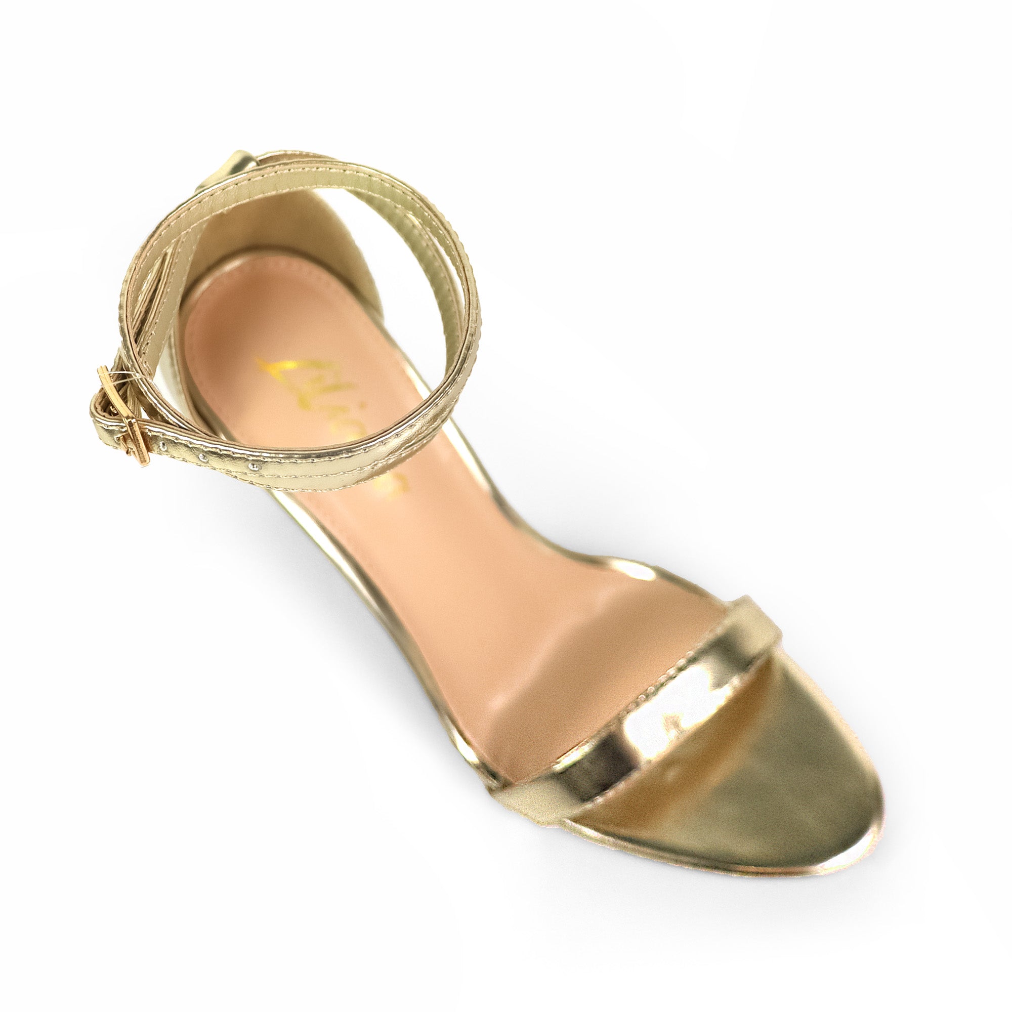 KYLIAN-1 DOUBLE ANKLE STRAP W/ HEEL GOLD