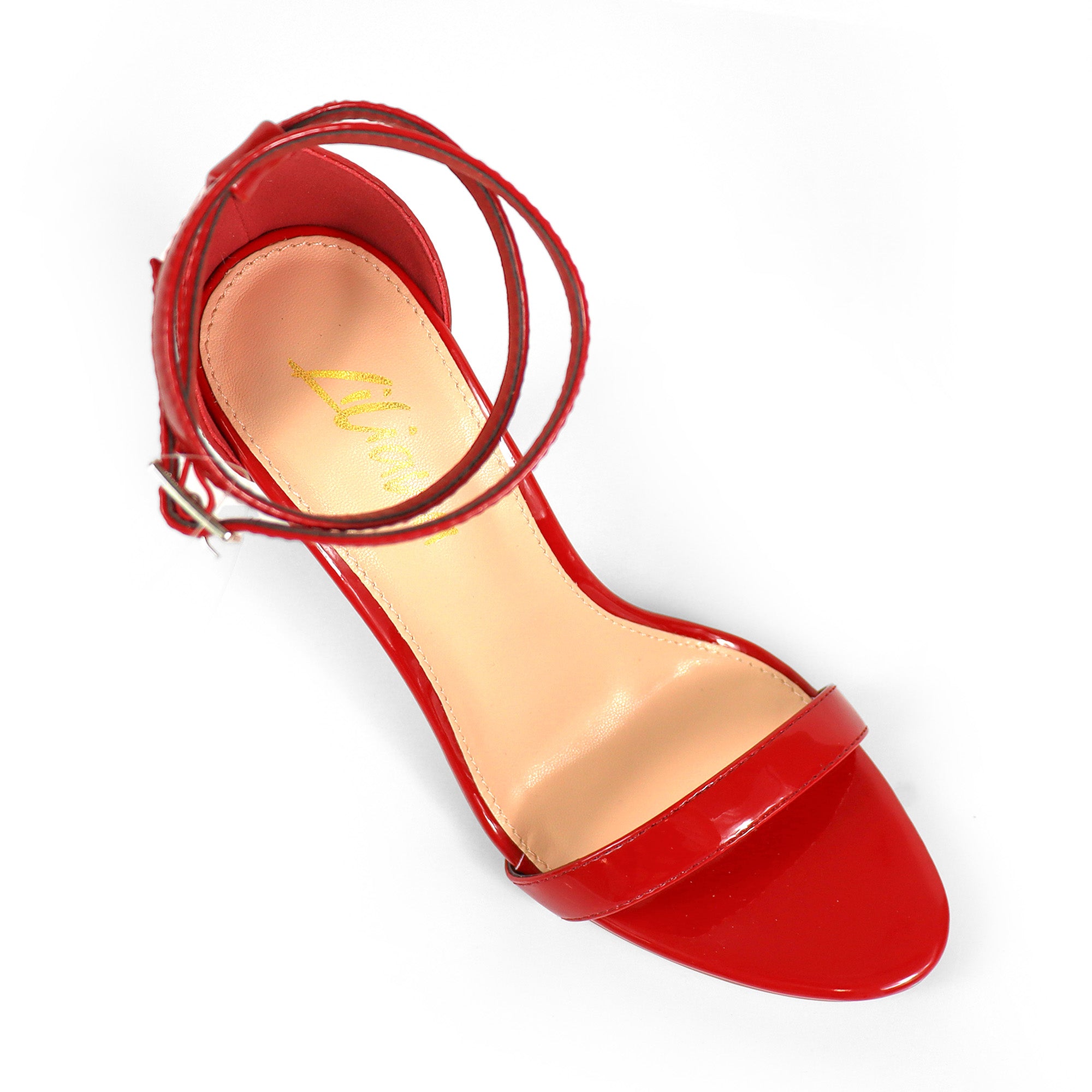 KYLIAN-1 DOUBLE ANKLE STRAP W/ HEEL RED
