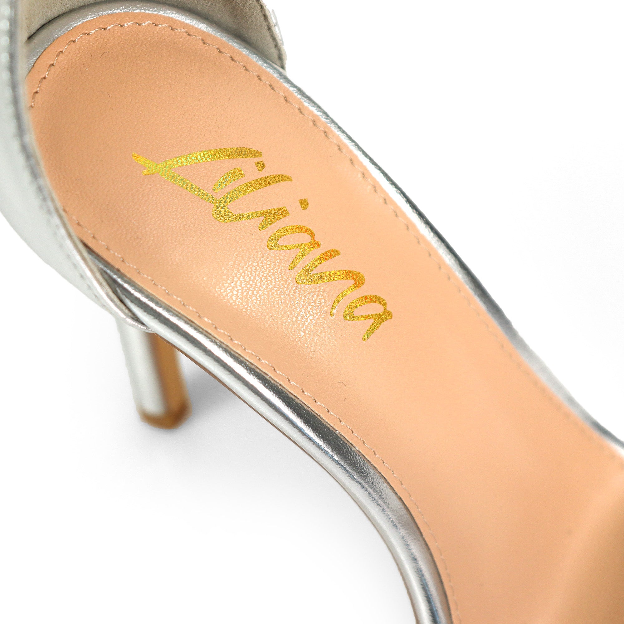 KYLIAN-1 DOUBLE ANKLE STRAP W/ HEEL SILV