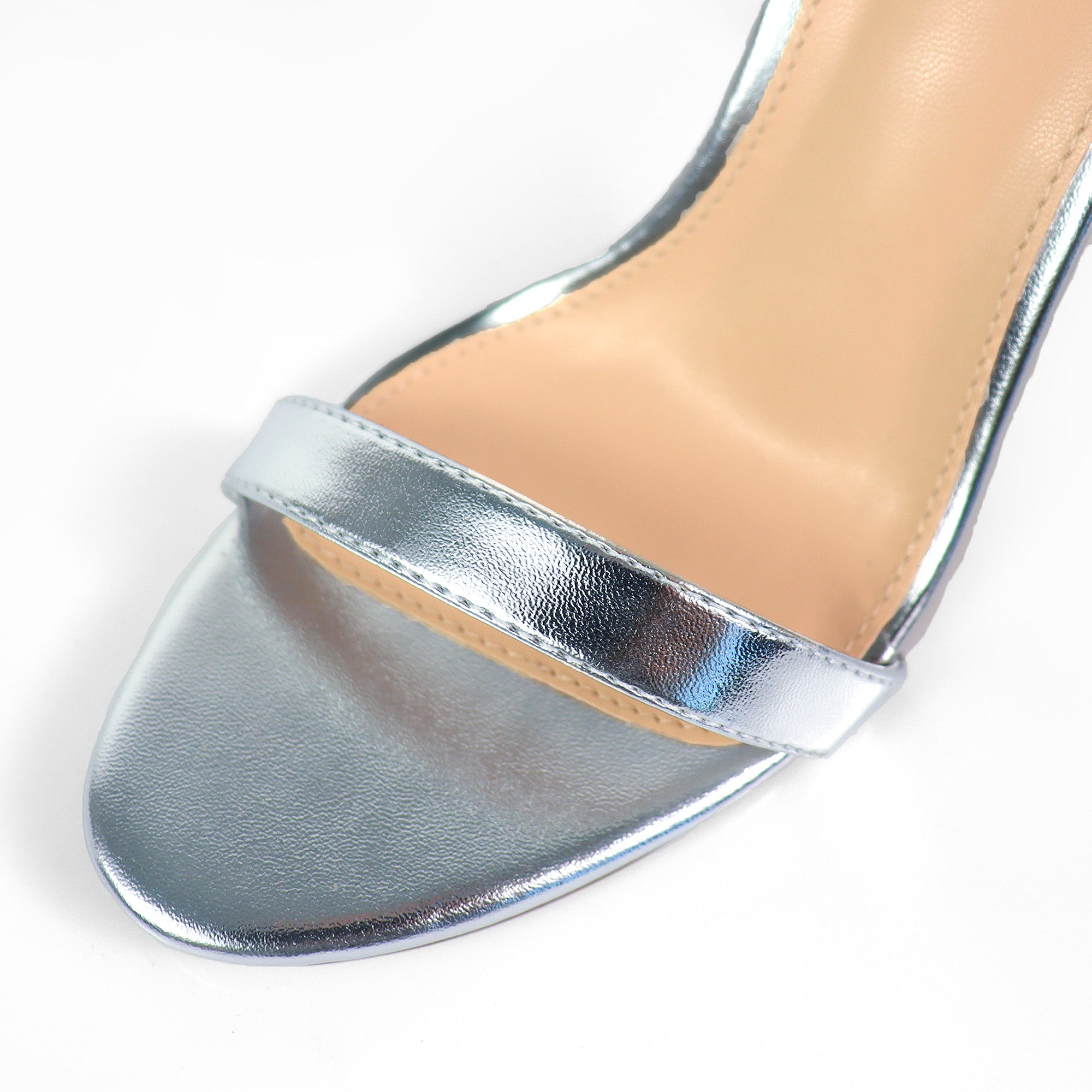 KYLIAN-1 DOUBLE ANKLE STRAP W/ HEEL SILV