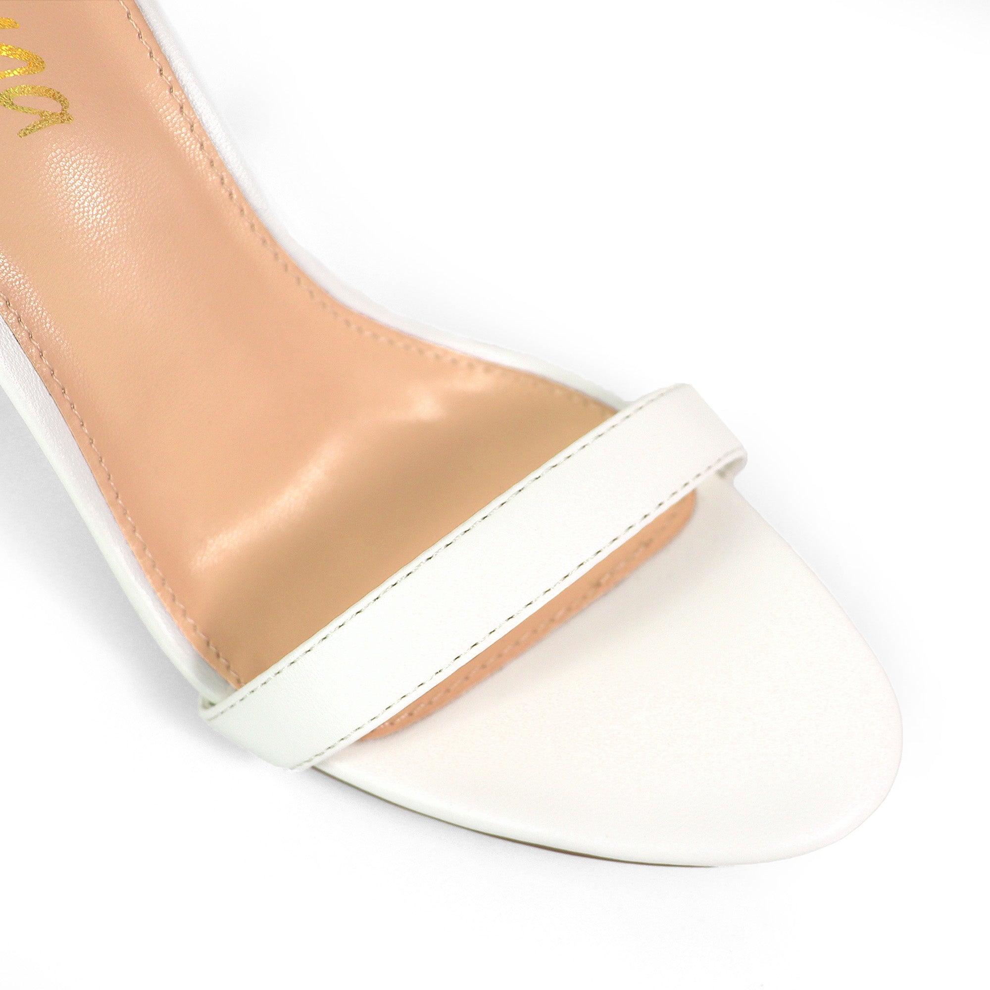 KYLIAN-1 DOUBLE ANKLE STRAP W/ HEEL WHITE